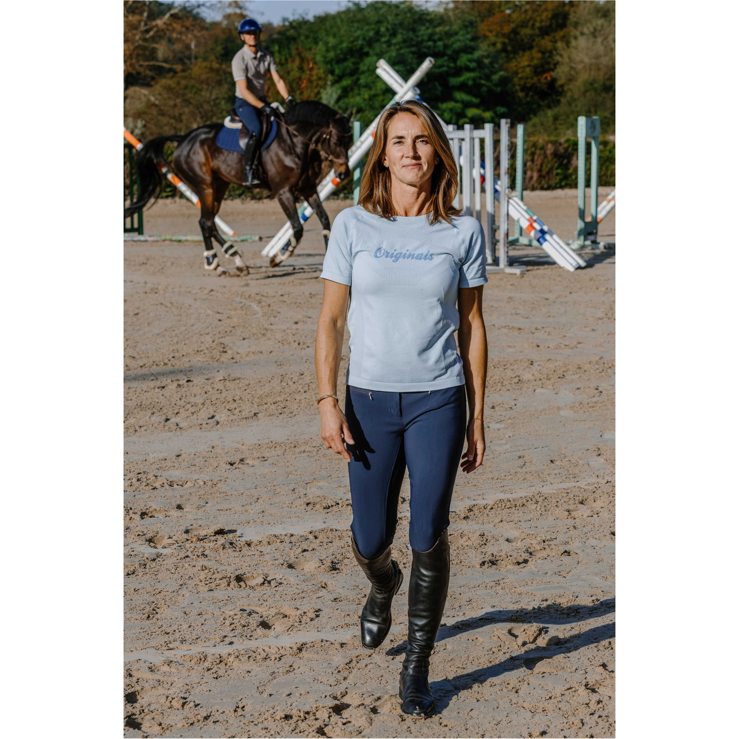 Damen T-Shirt Seamless EK-ELENA himmelblau