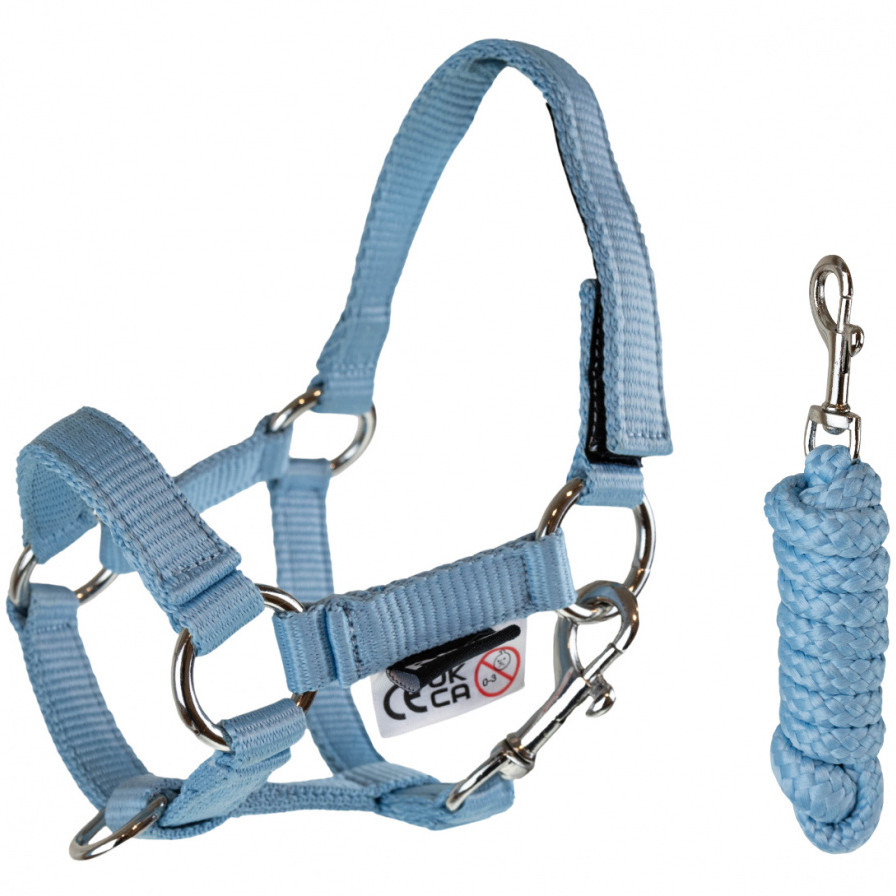 Halfter und Strick HOBBY HORSING hellblau