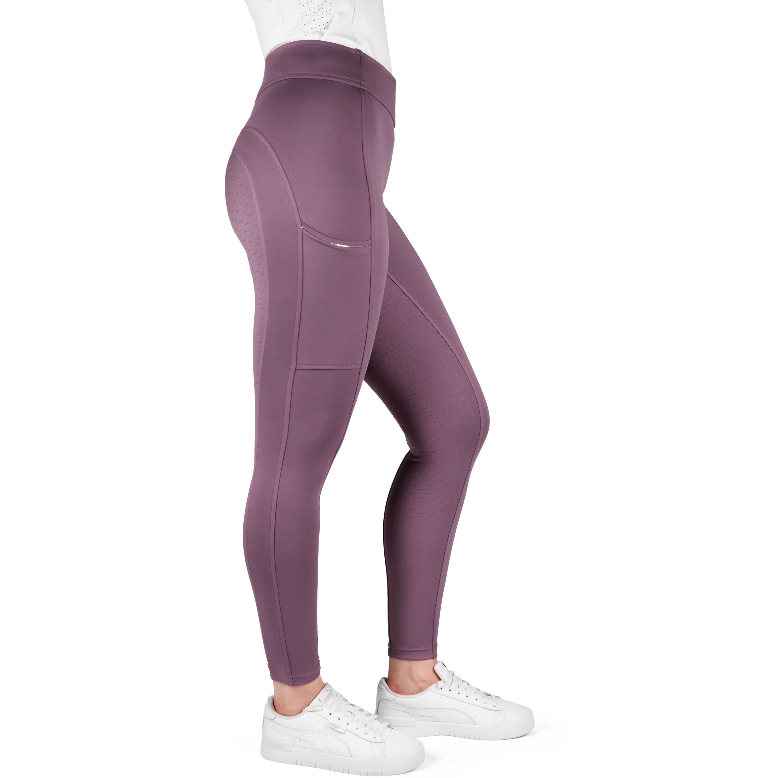 Damen Reitleggings Silikon Vollbesatz EK-BIRDY violett