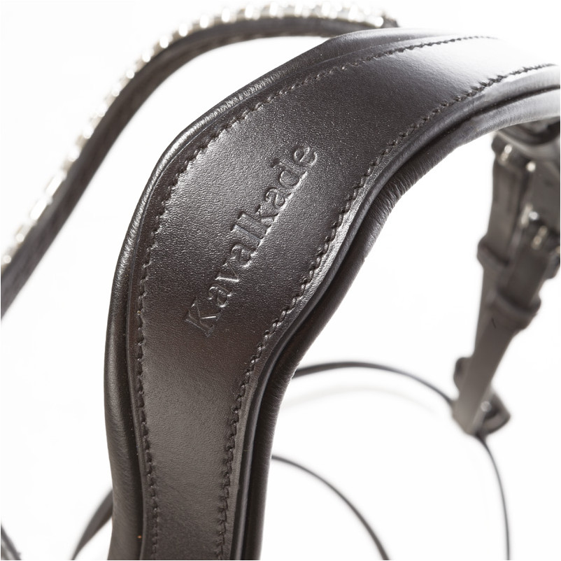 Trensenzaum englisch kombiniert JULIANA schwarz lack/weiß