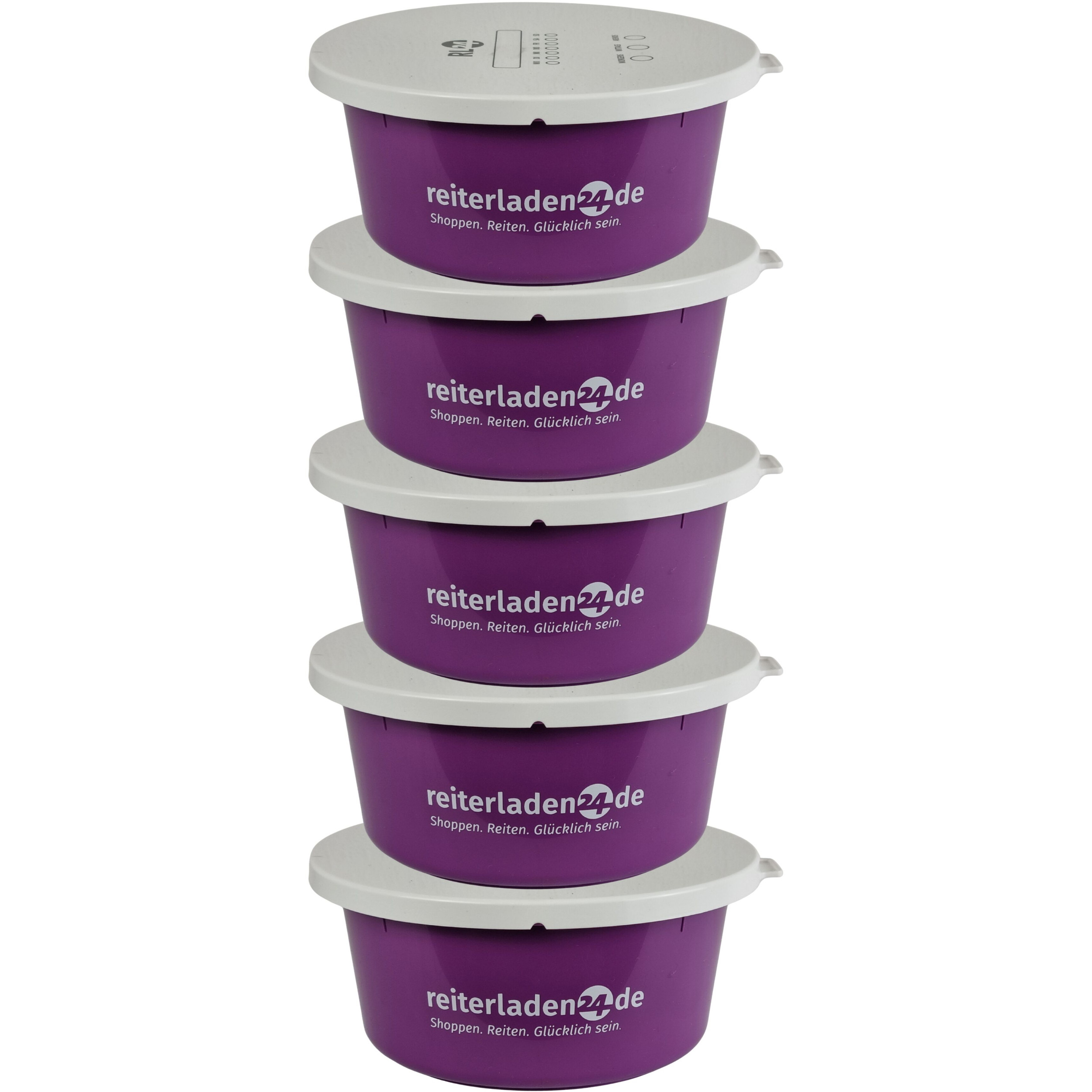 Müslischale mit Deckel signalviolett (5er Set)