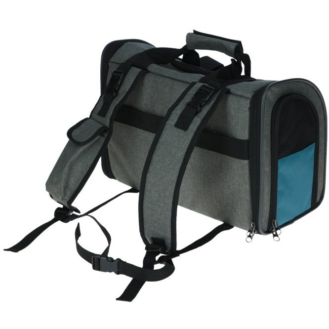 Hunderucksack VACATION grau/blau