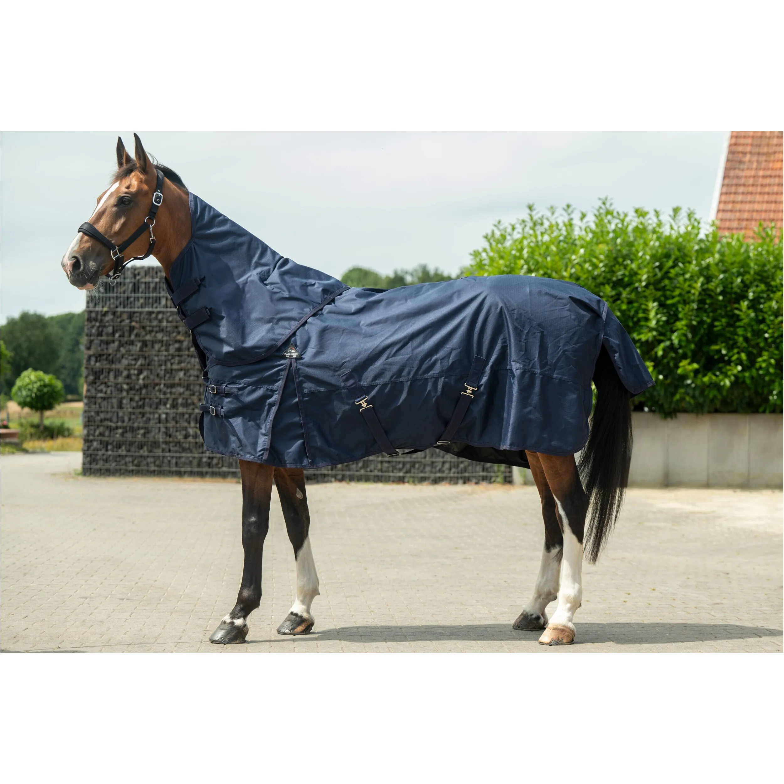 Weidedecke Halsteil (abnehmbar) 600D mit Clip in System ohne Liner KOMBI 2 dunkelblau