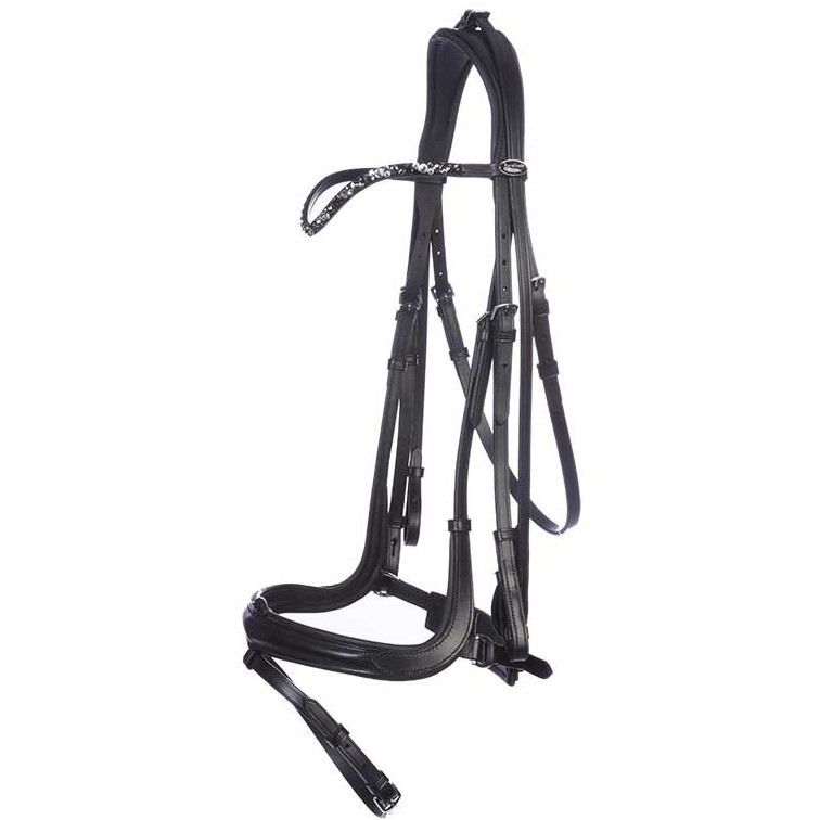Kombi-Kandarenzaum englisch kombiniert IVONNE schwarz Kombi-Kandarenzaum englisch kombiniert IVONNE schwarz