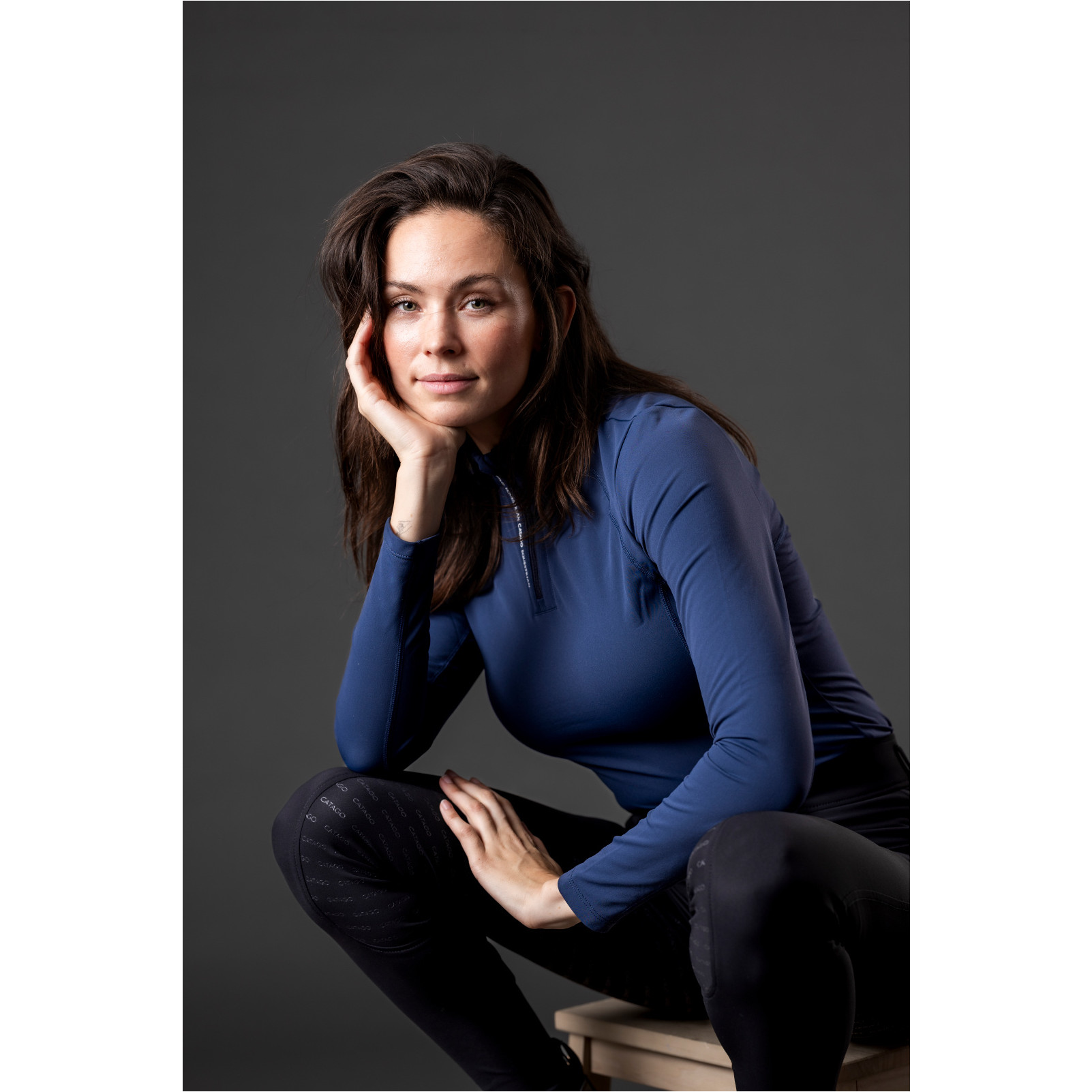 Damen Funktionsshirt Langarm BREE half-zip navy