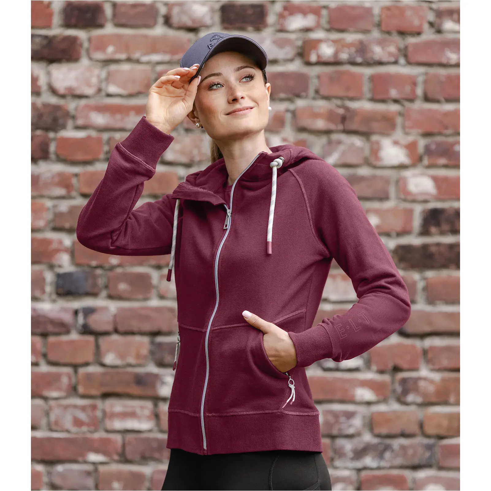 Damen Hoody-Jacke PAMPLONA samtrot