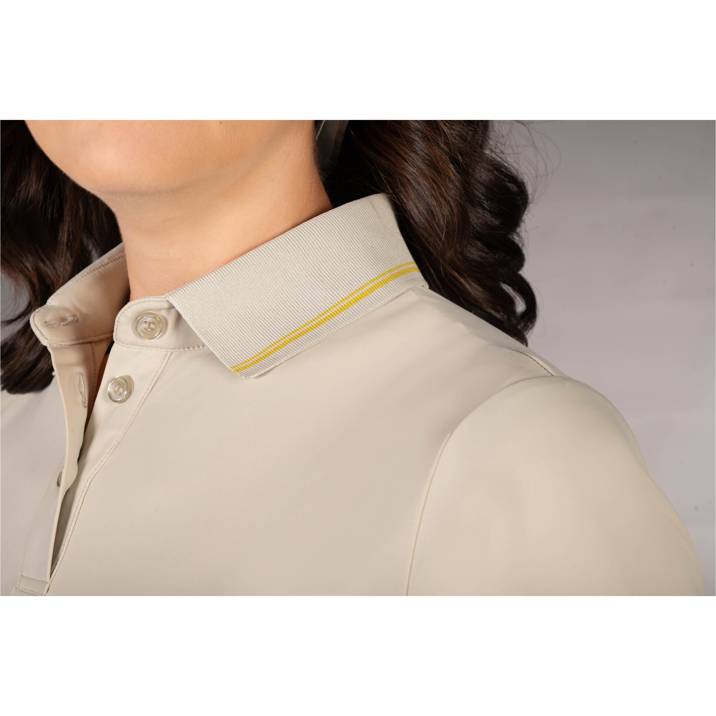 Damen Poloshirt LIMONE grau/beige Damen Poloshirt LIMONE grau/beige
