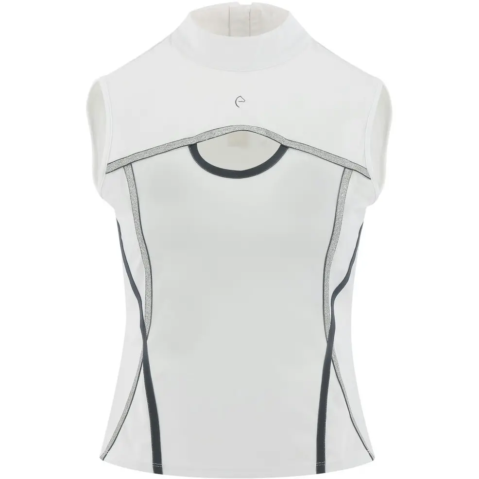 Damen Turniershirt PUEBLA Cut Out weiß/grau