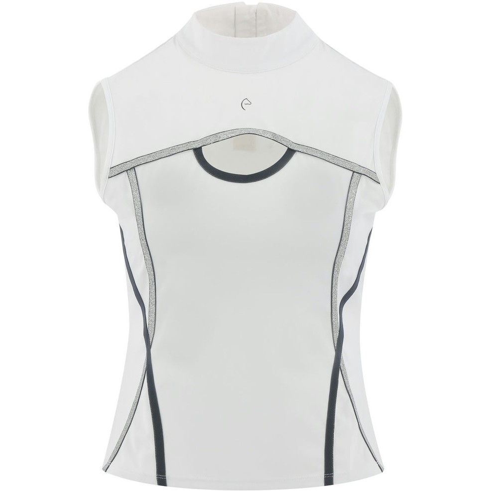 Damen Turniershirt PUEBLA Cut Out weiß/grau