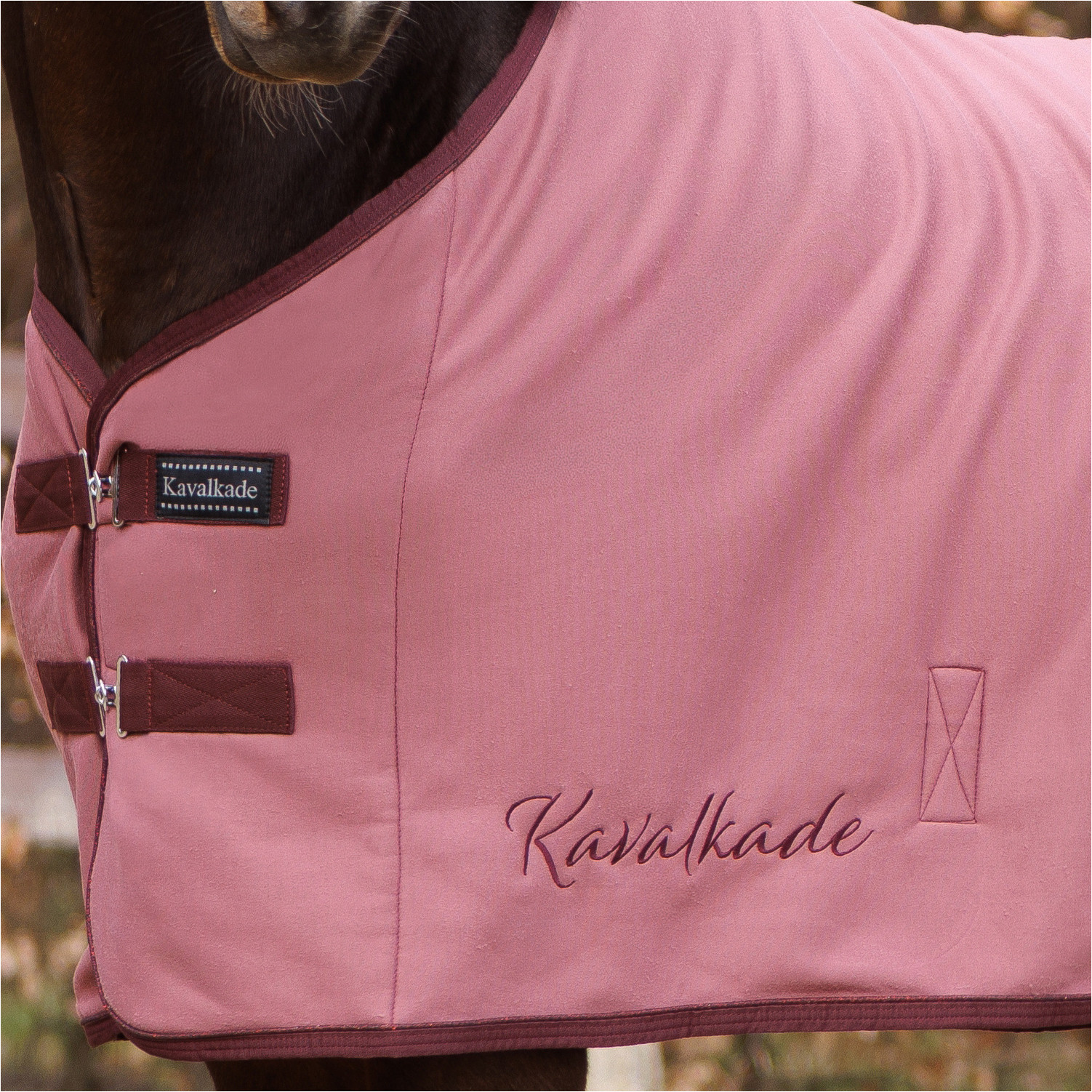 Abschwitzdecke GRACEFUL mauve/bordeaux