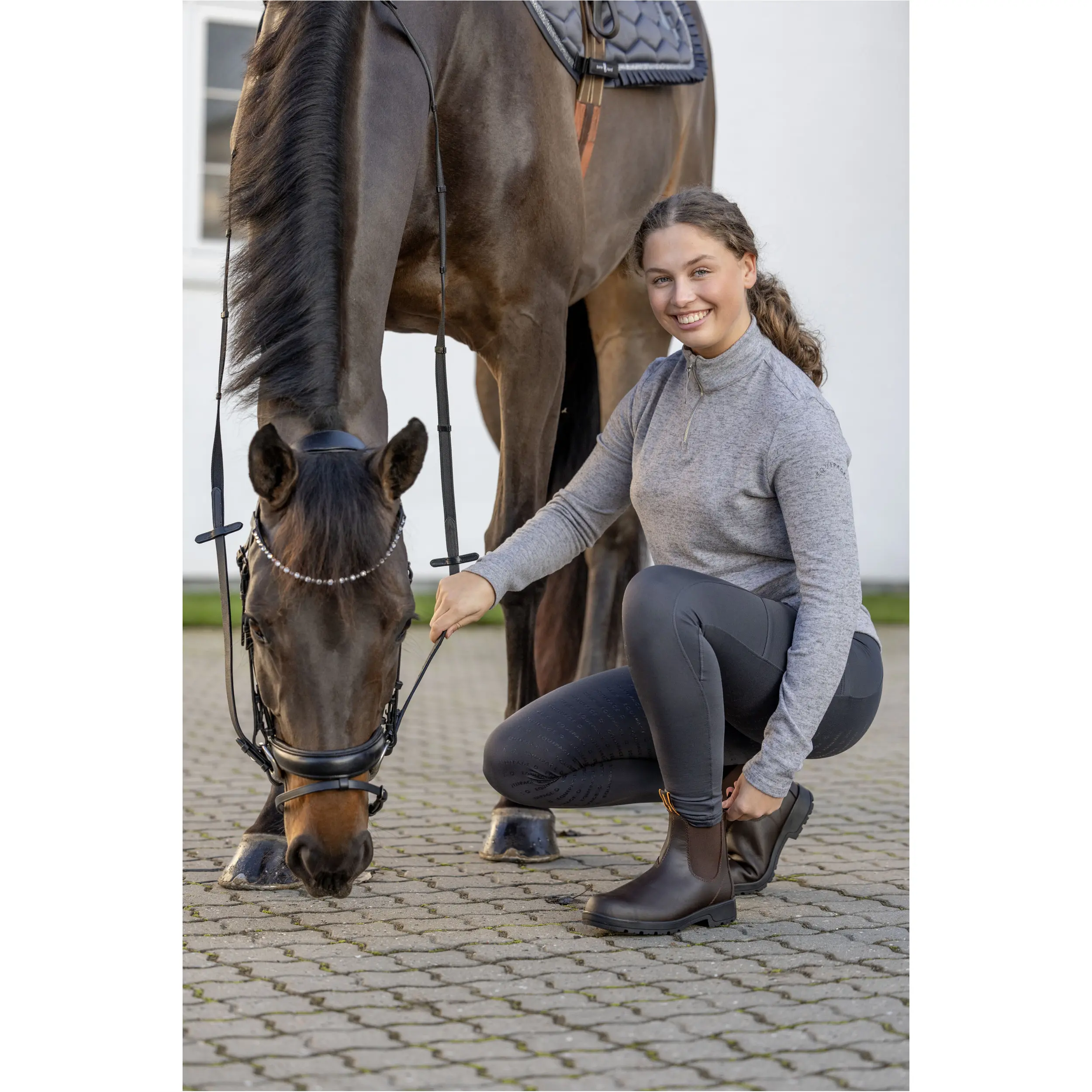 Winter Damen Reitleggings Silikon Vollbesatz VANDA asphalt Winter Damen Reitleggings Silikon Vollbesatz VANDA asphalt