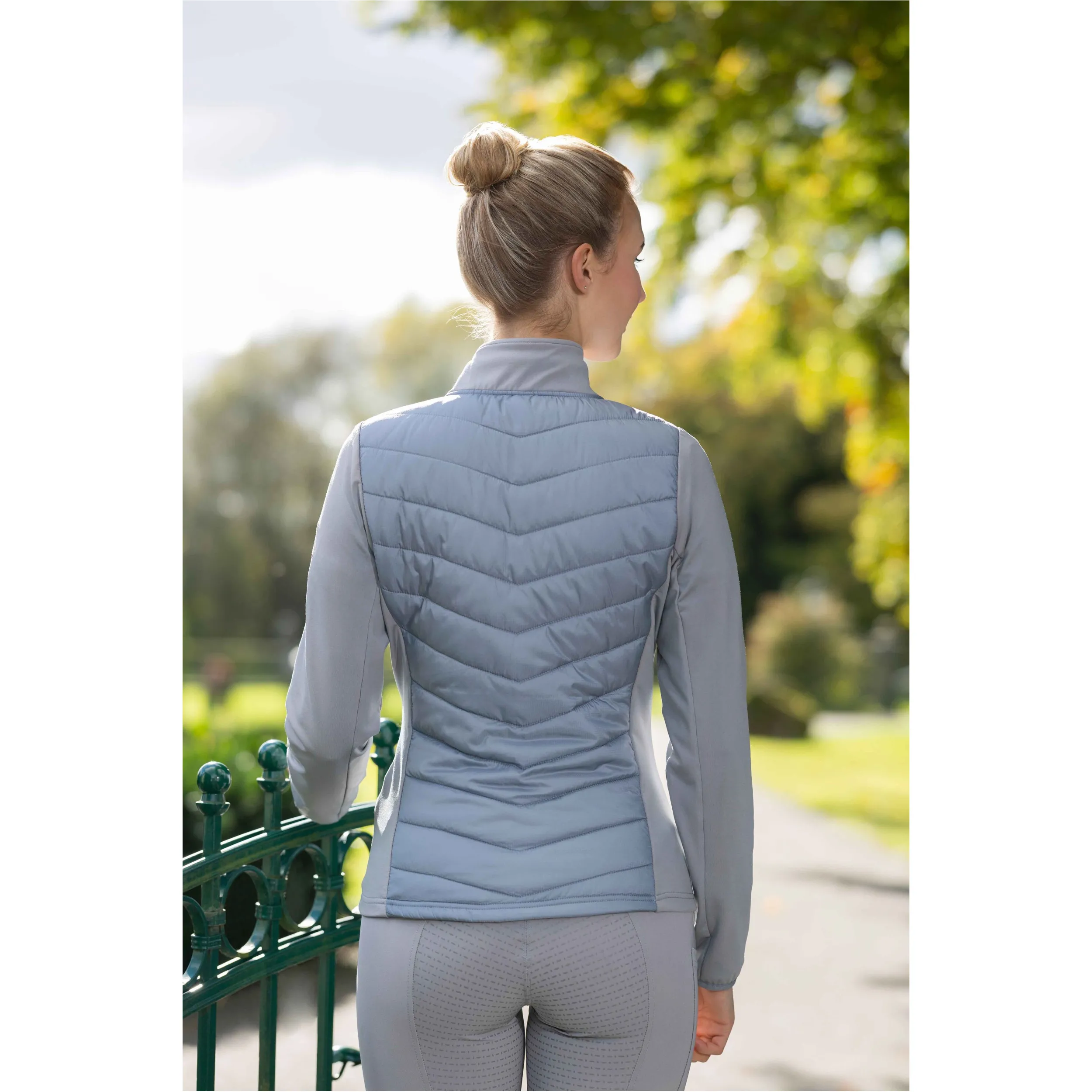 Damen Jersey-/Nylonjacke PRAG STYLE grau/rosegold