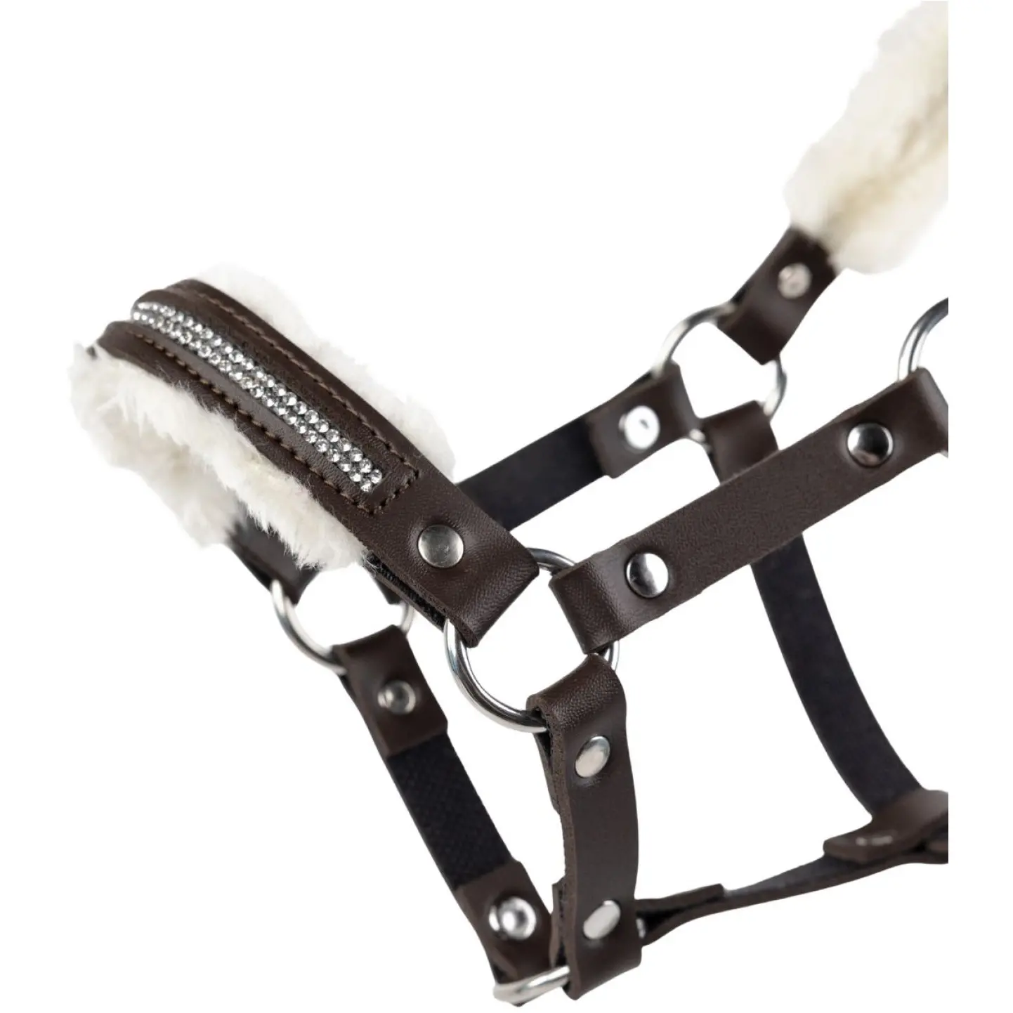 Spielzeughalfter mit Plüsch und Steinen braun Spielzeughalfter mit Plüsch und Steinen braun