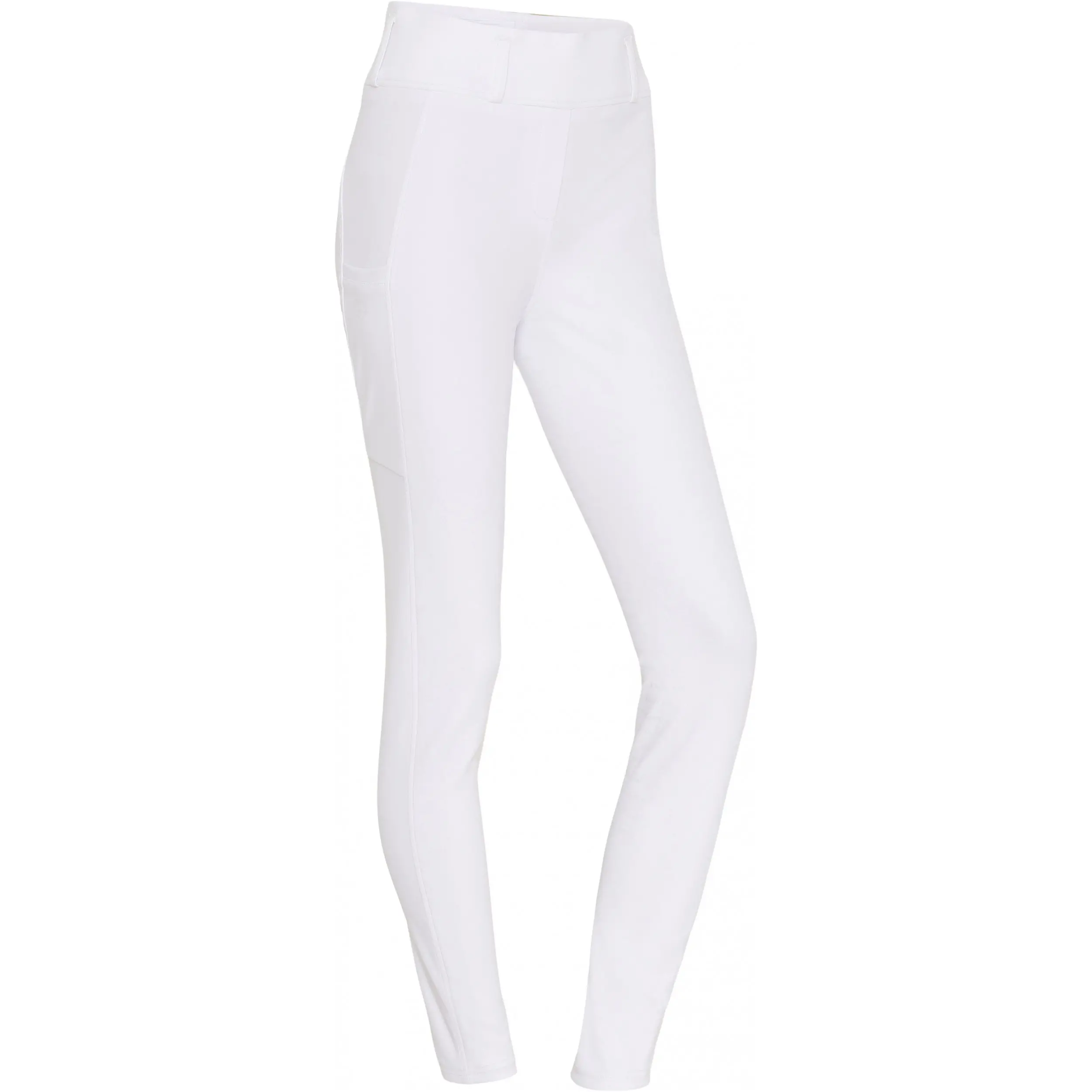 Damen Reitleggings Silikon Vollbesatz RIVER F/G mit Gürtelschlaufen weiß