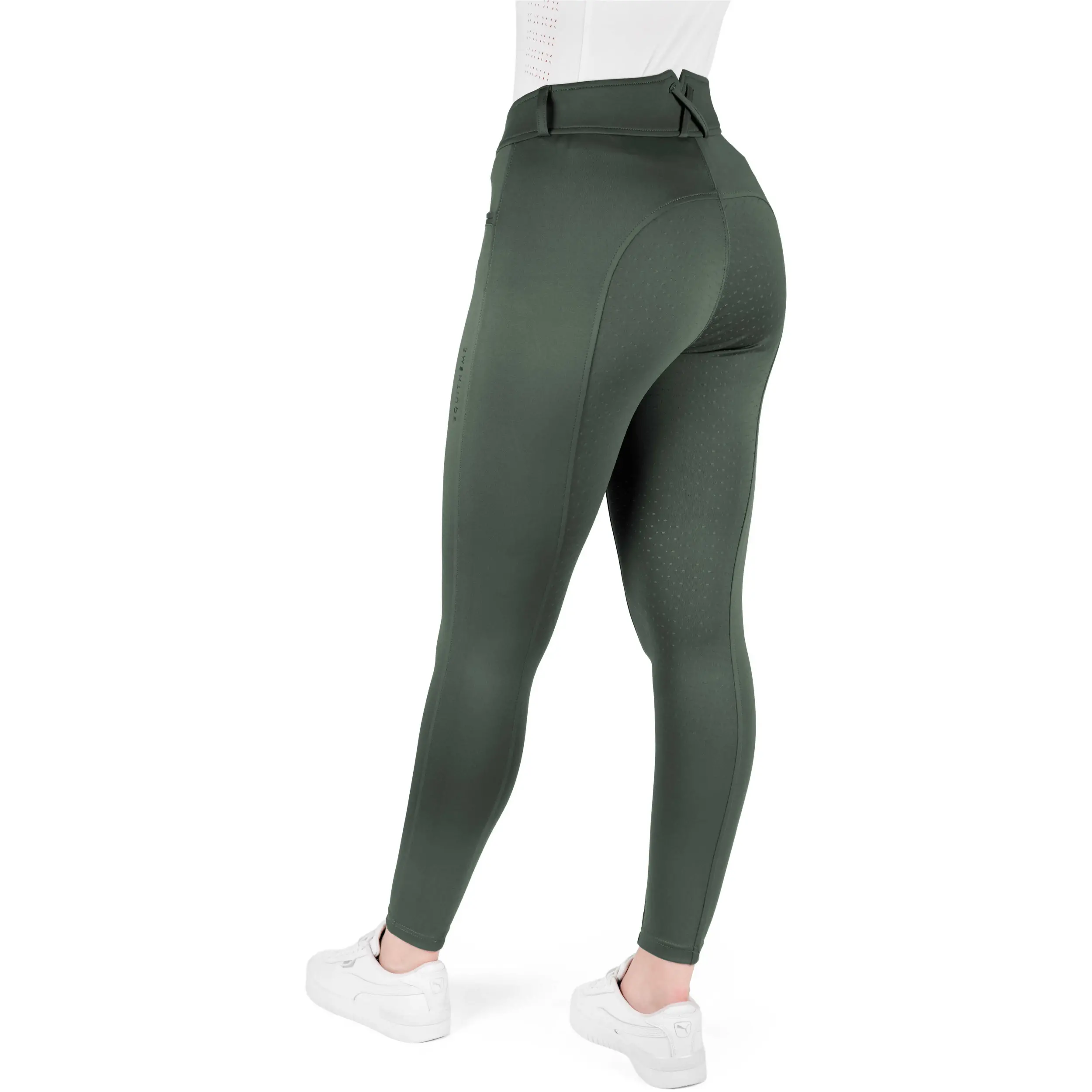 Damen Reithose Silikon Vollbesatz EK-CARLY khaki