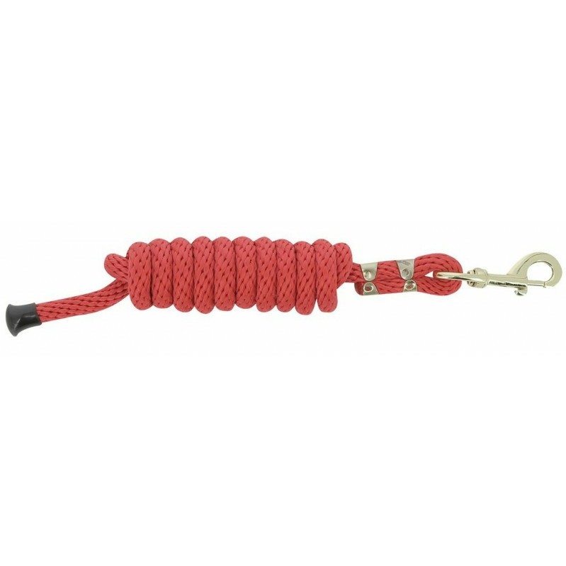 Anbindestrick mit Karabiner rot