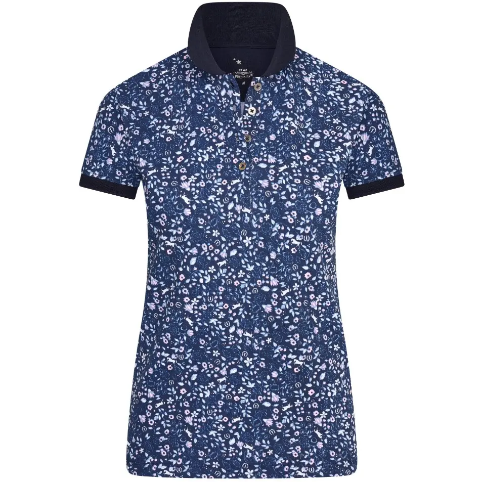 Damen Poloshirt IRHMandy navy flower