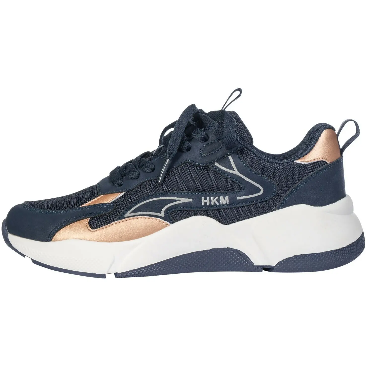 Damen Sneaker ROSEGOLD GLAMOUR STYLE dunkelblau