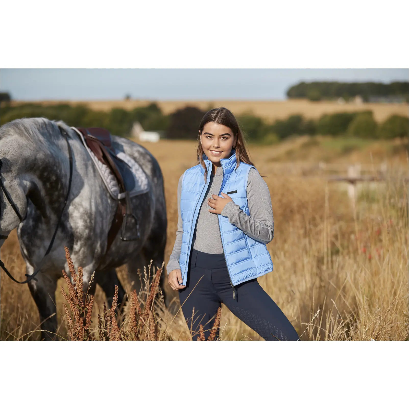 Damen Reitleggings Silikon Vollbesatz KALEA navy