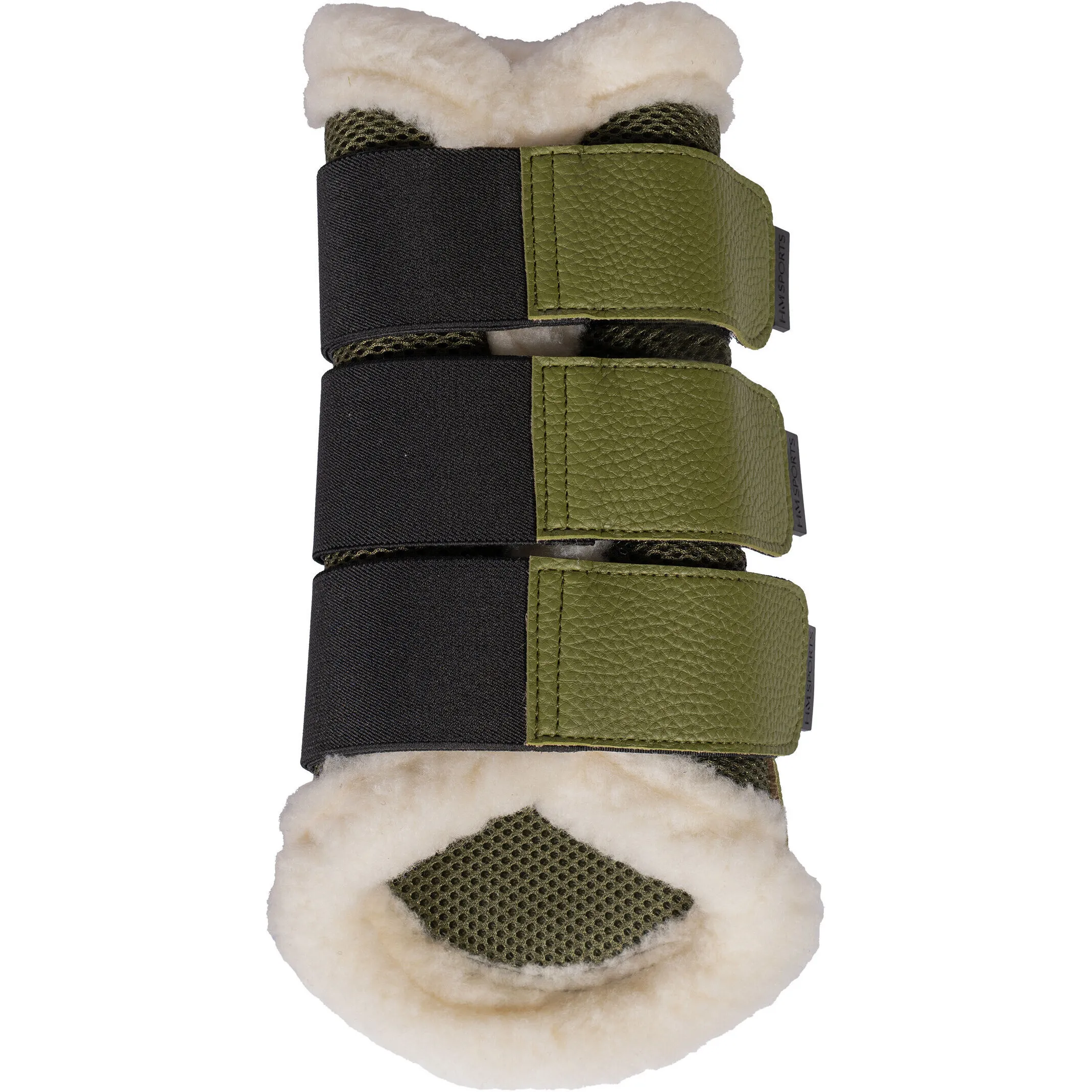 Gamaschen mit Fell COMFORT PREMIUM MESH olivgrün