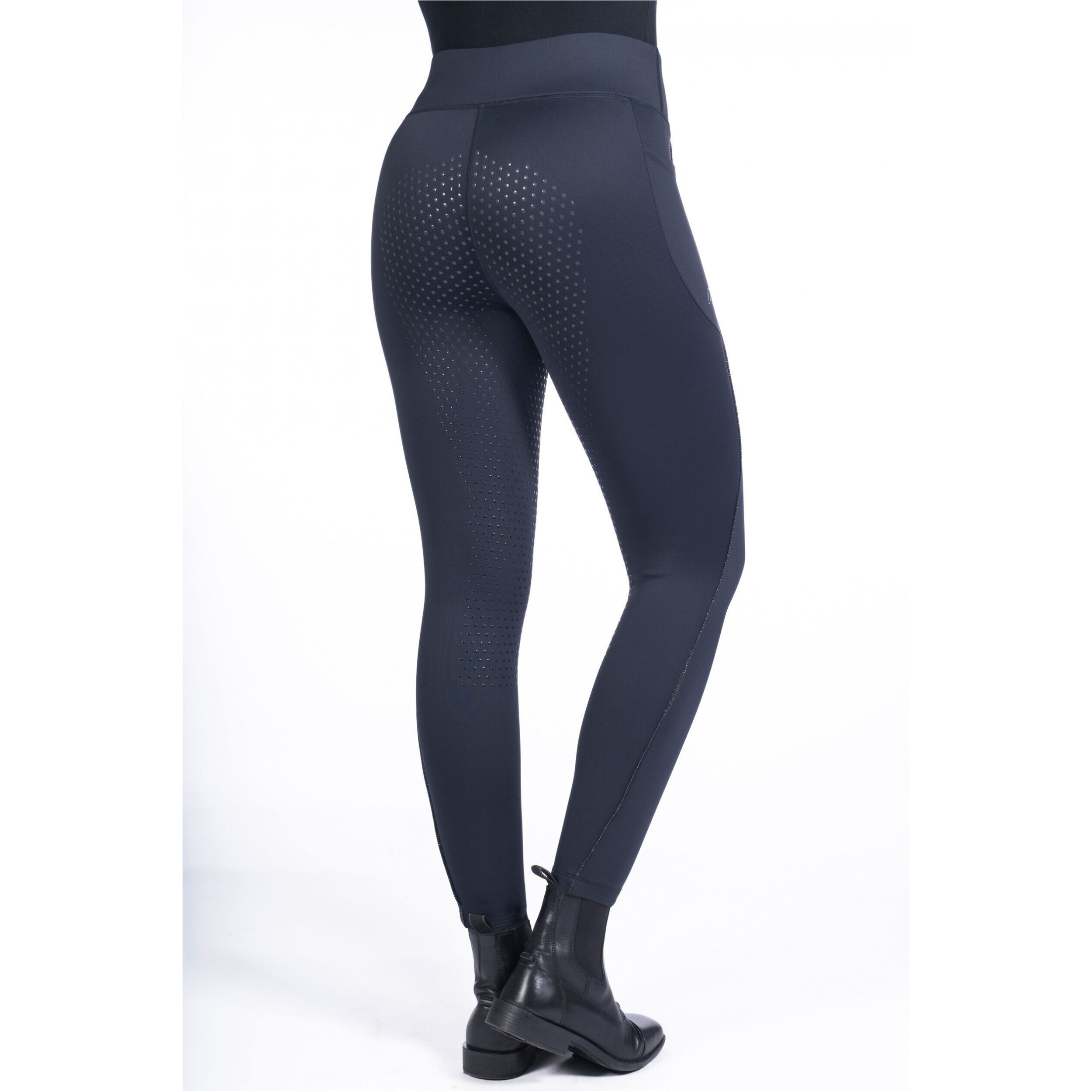 Damen Reitleggings Silikon Vollbesatz ALICE dunkelblau