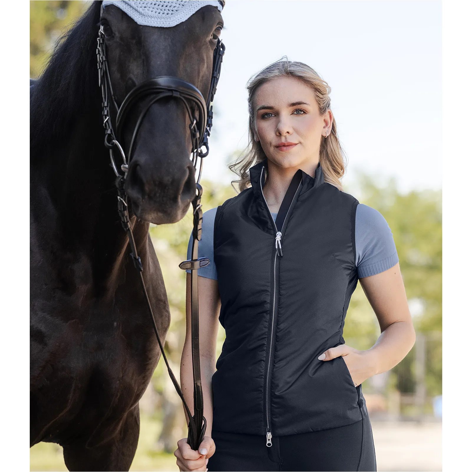 Damen Windbreaker Weste PALMA tiefblau