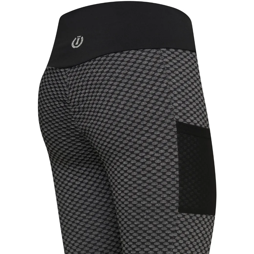 Damen Reitleggings Silikon Kniebesatz IRHDiamond Bubble schwarz