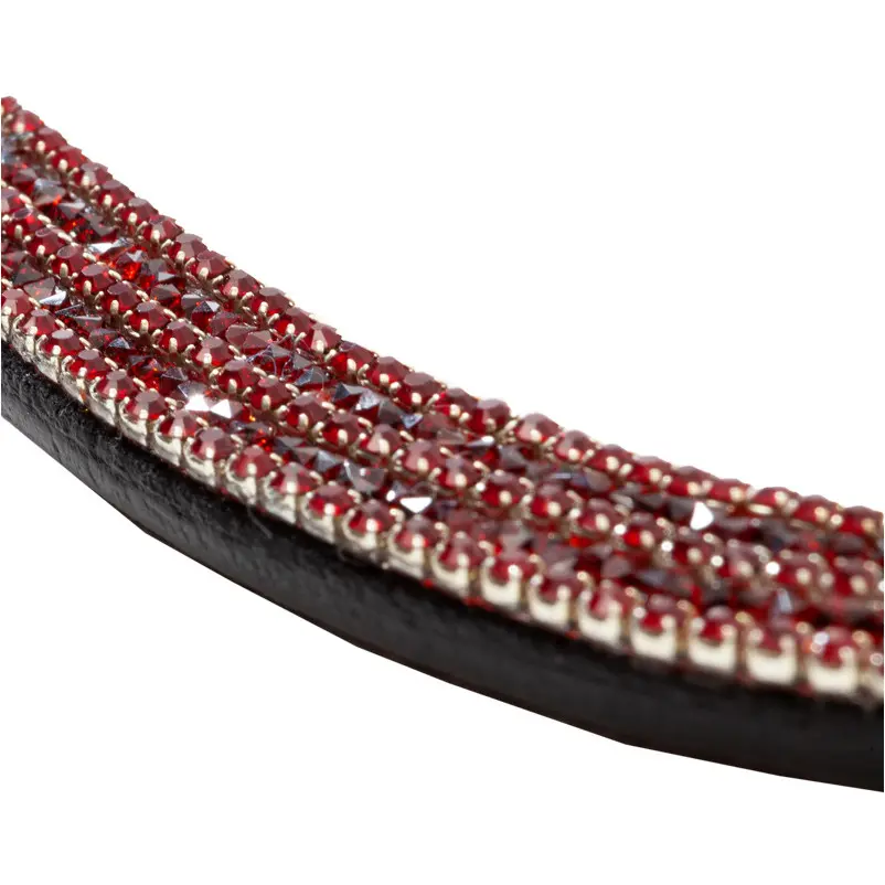 Stirnband BUTTON schwarz/rot