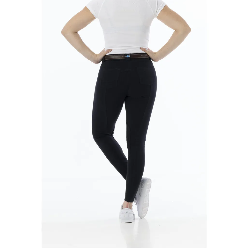 Damen Reithose Kniebesatz MEMPHIS schwarz