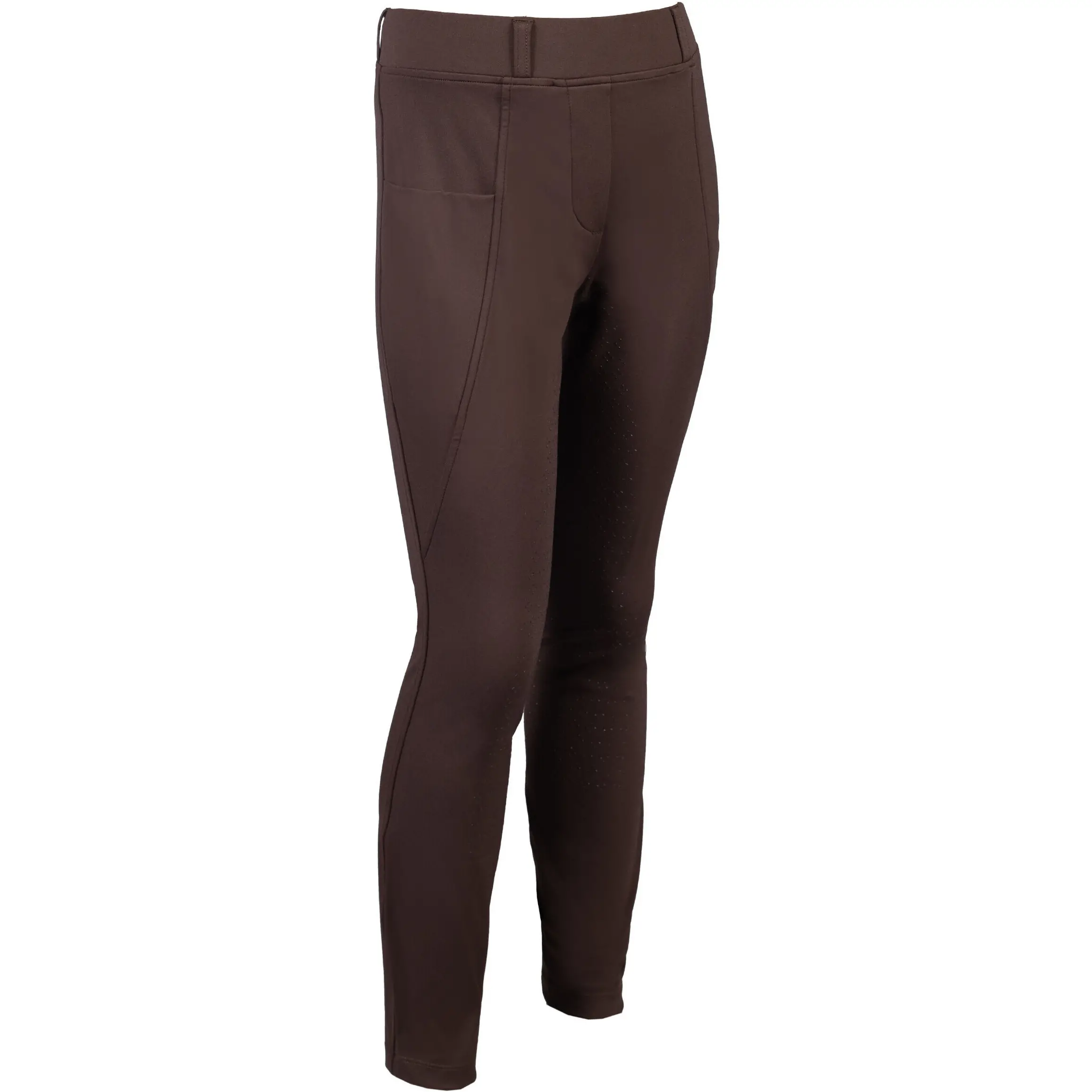 Winter Kinder Reitleggings Silikon Vollbesatz MIA dunkelbraun