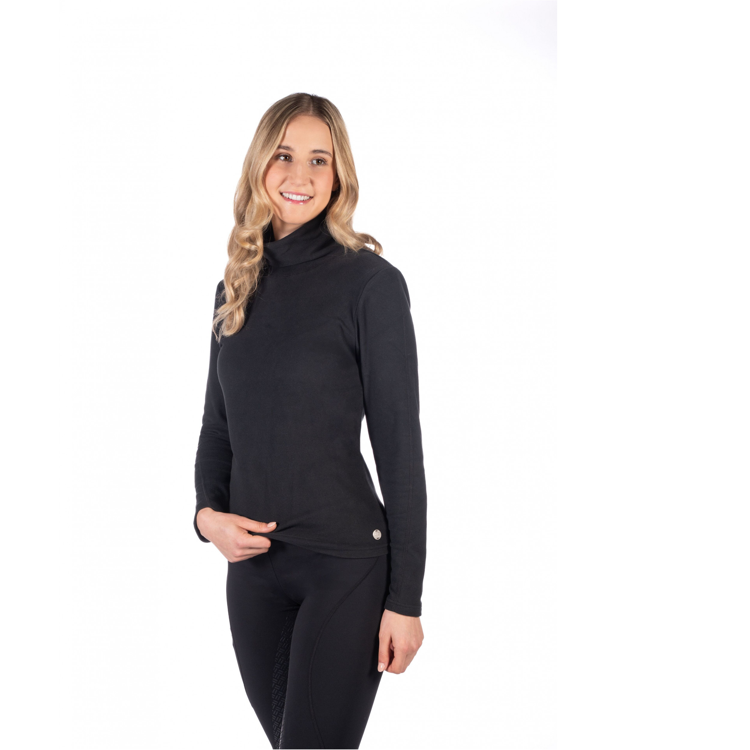 Damen Rollkragenshirt EVA schwarz