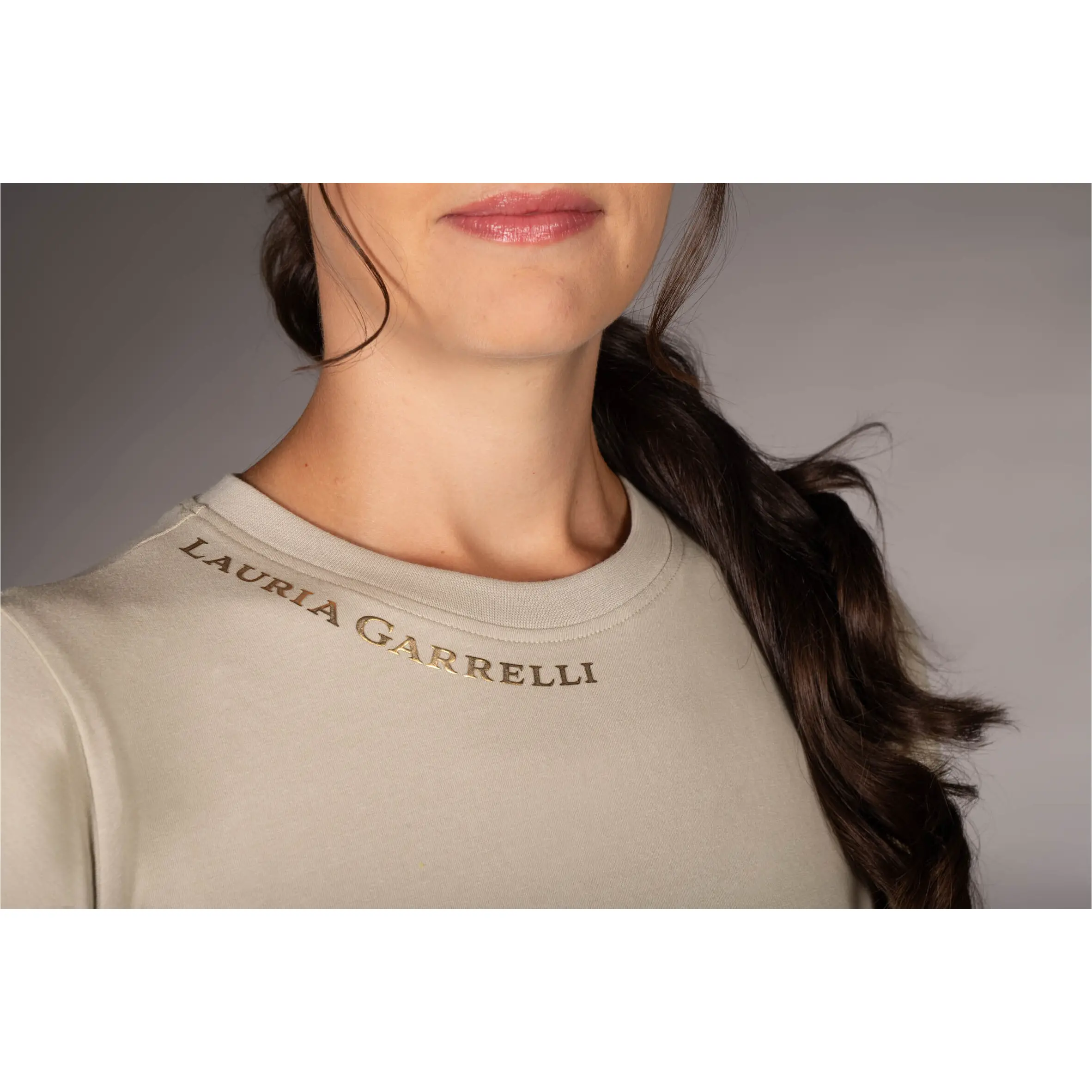 Damen T-Shirt LIMONE grau/beige