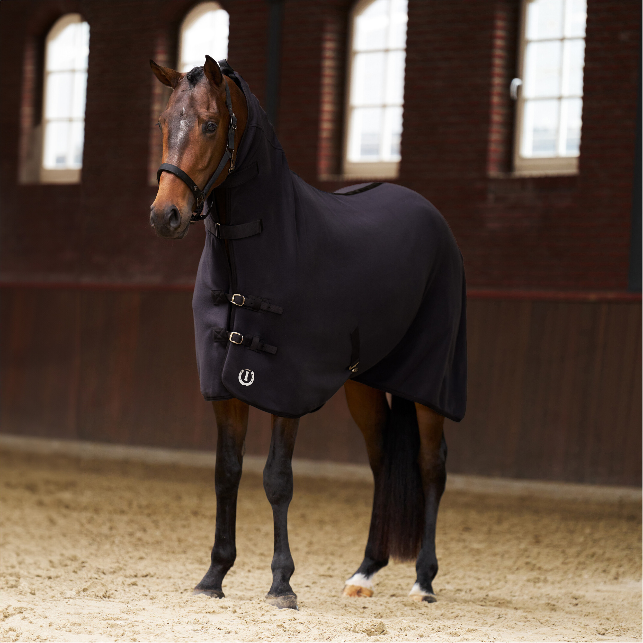 Fleecedecke mit Halsteil IRHFundamental schwarz