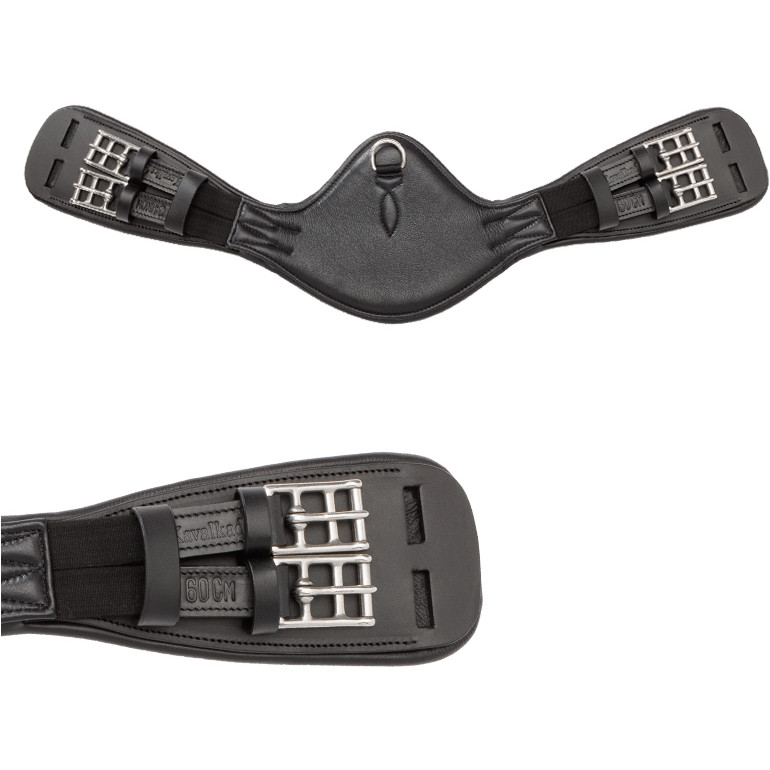 Lederkurzgurt mit Elast CASPER Softleder schwarz