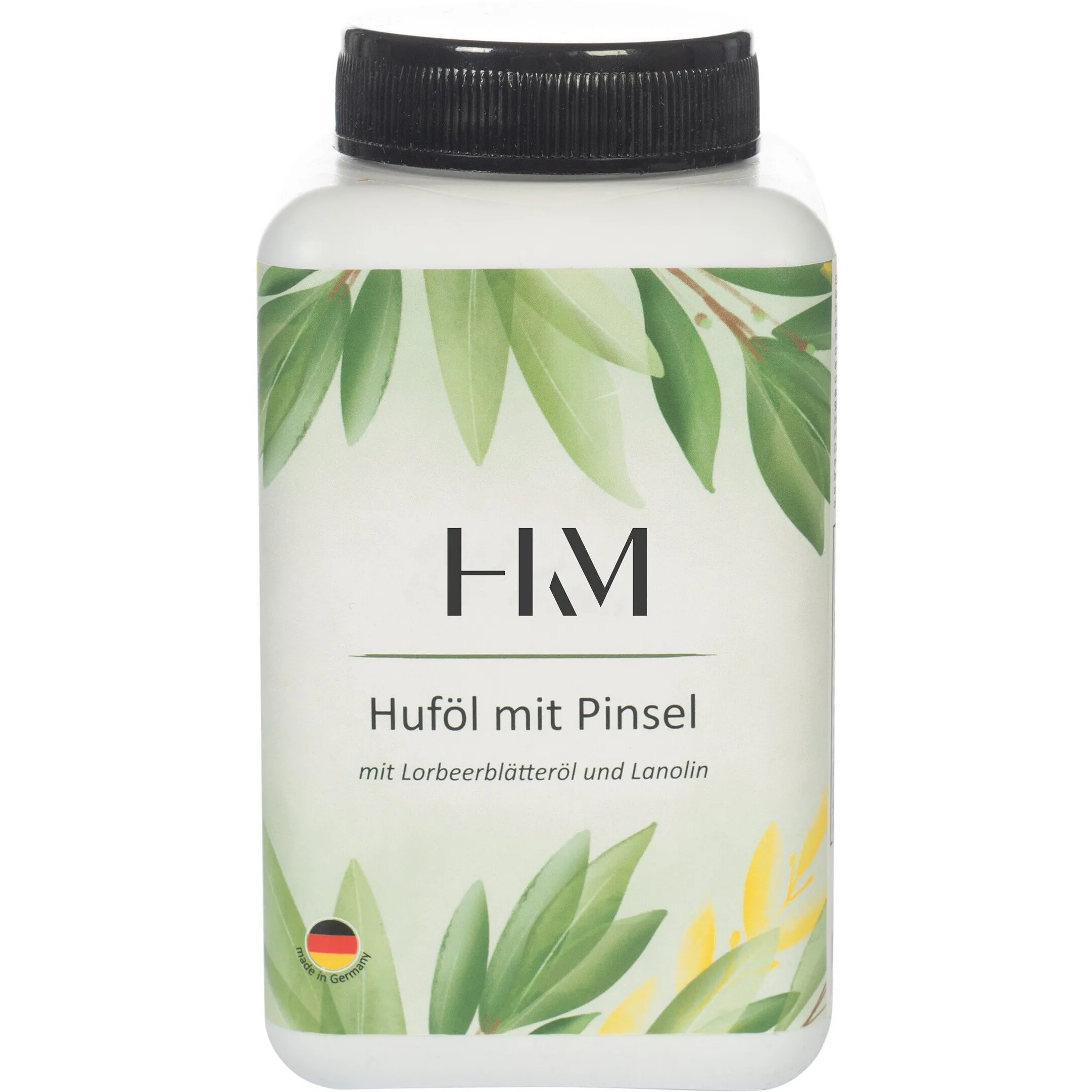 Huföl mit Pinsel mit Lorbeerblätteröl und Lanolin 500ml