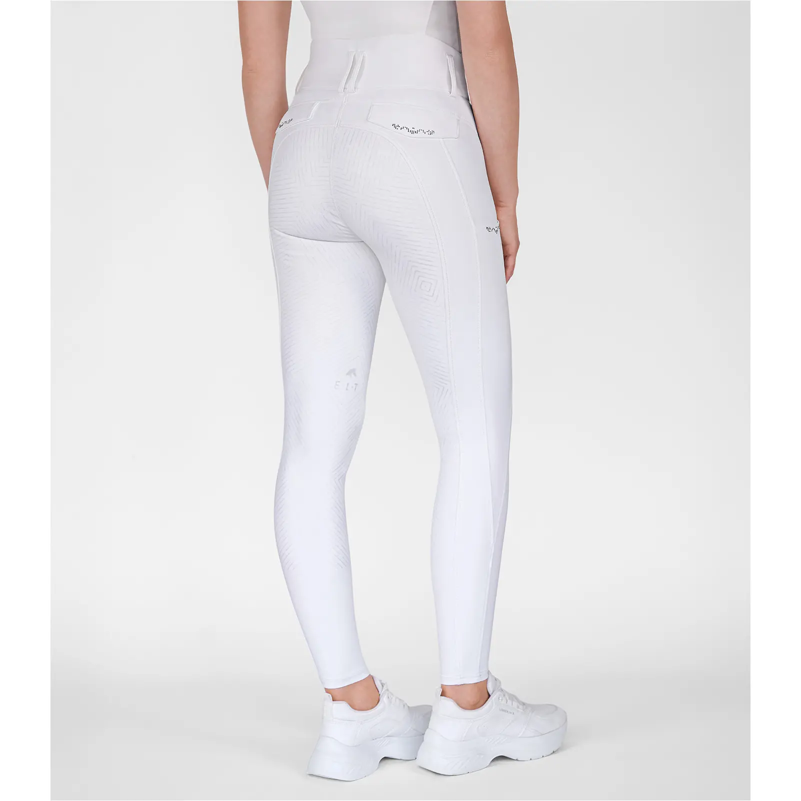 Damen Reithose Silikon Vollbesatz COMFORT RIDE GLAM weiß