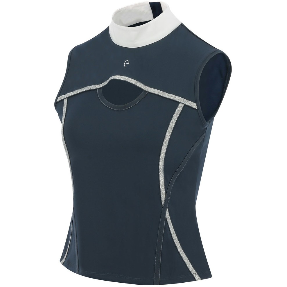 Damen Turniershirt PUEBLA Cut Out marineblau/grau