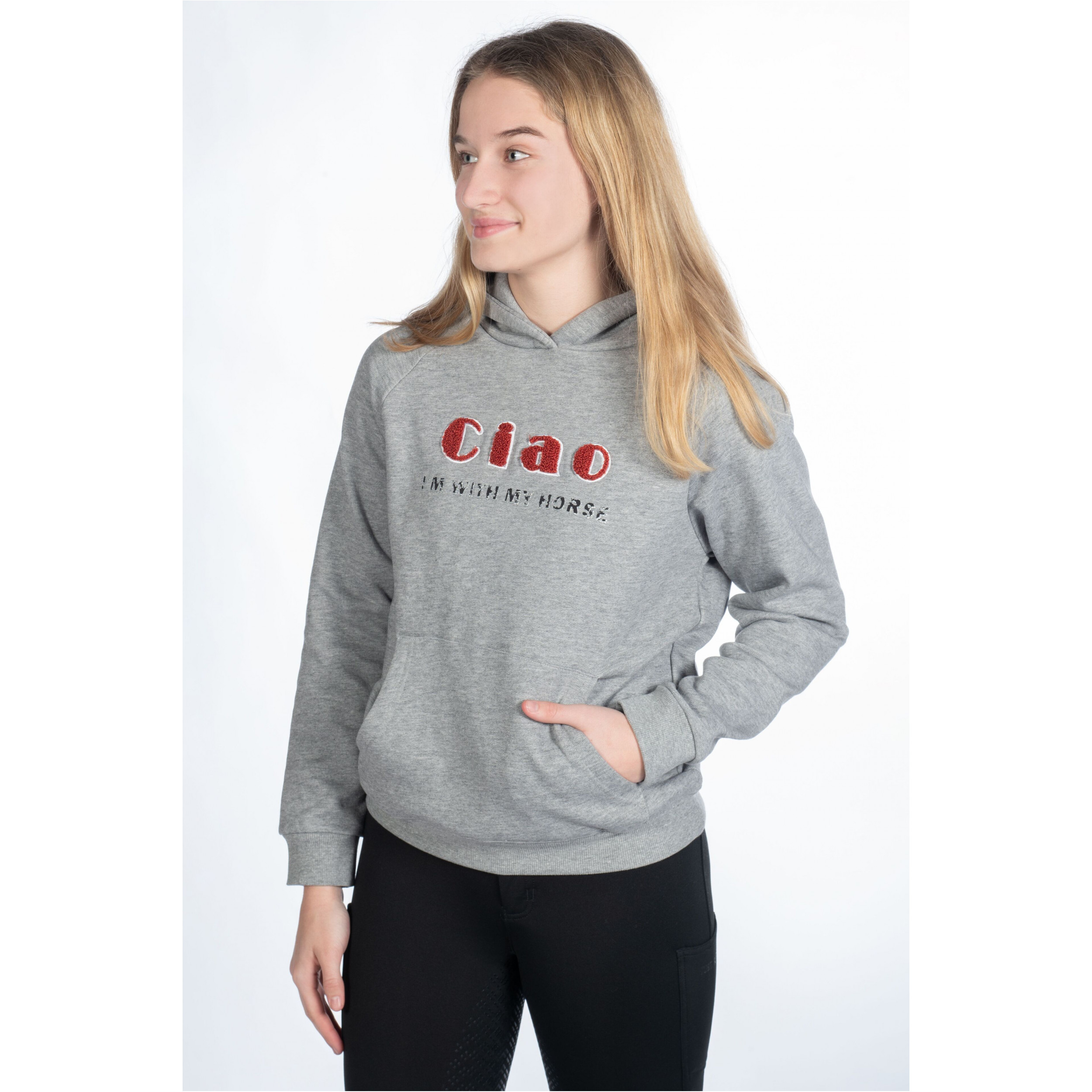 Kinder Hoody RUBY hellgrau melange