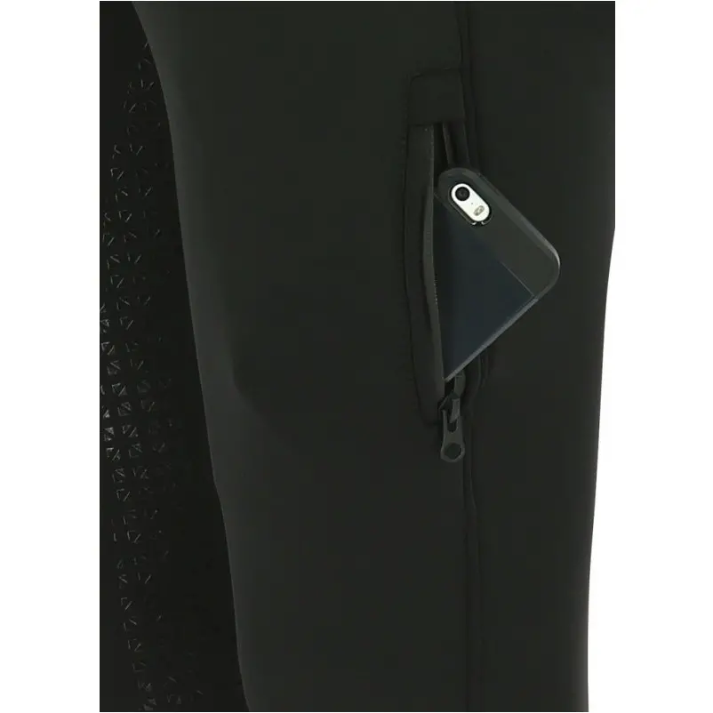 Winter Herren Reithose Silikon Vollbesatz ZERMATT Softshell schwarz