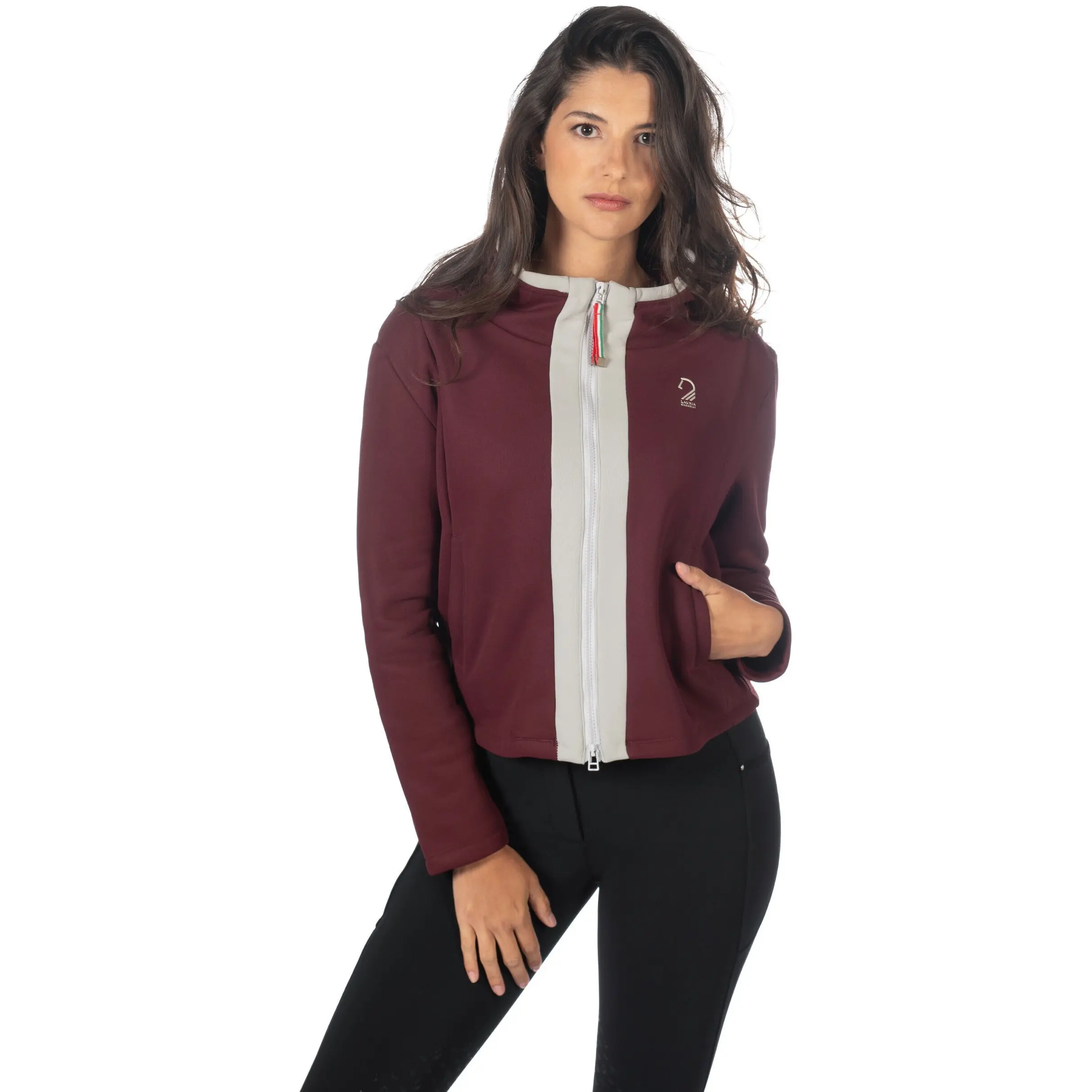 Damen Sweatjacke LIVIGNO bordeaux Damen Sweatjacke LIVIGNO bordeaux