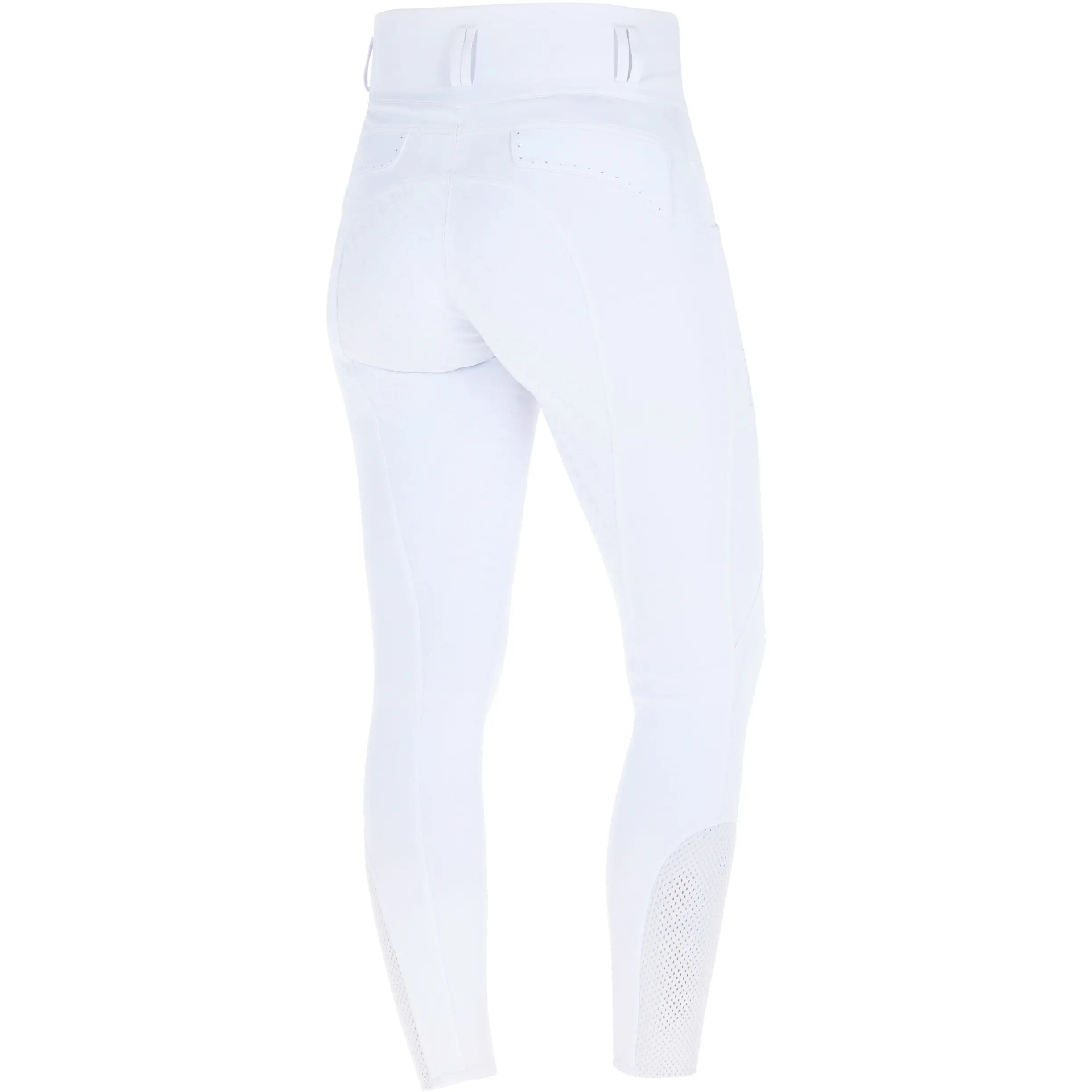 Damen Reithose Silikon Vollbesatz High Waist F/S 2026 white