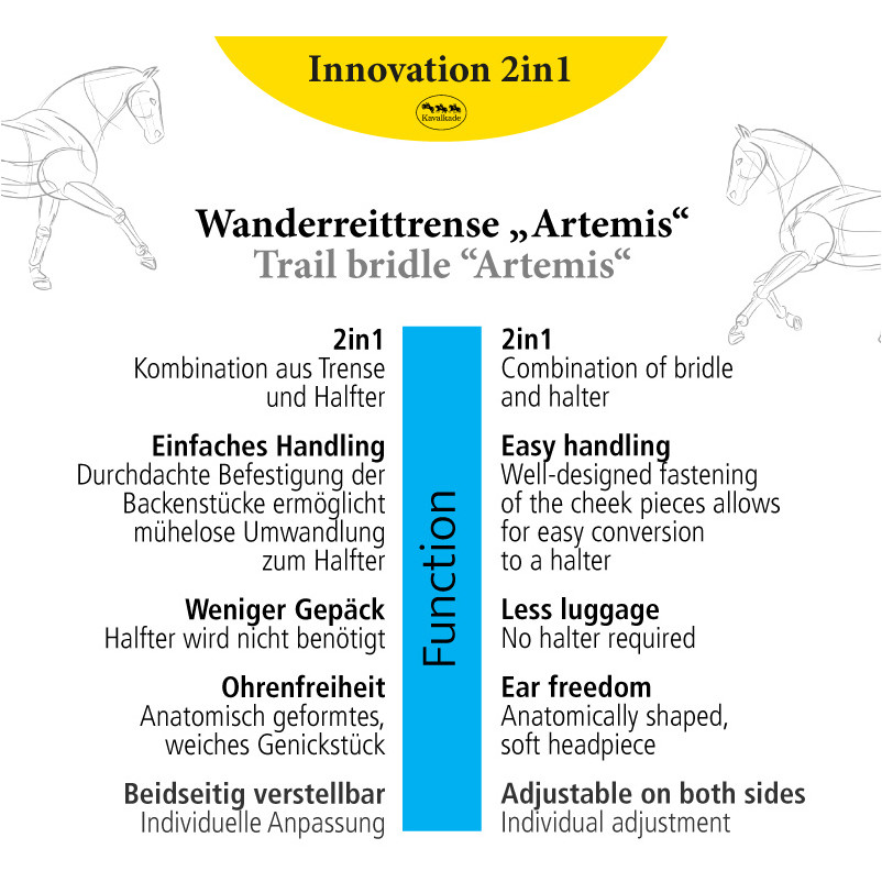 Wanderreitzaum ARTEMIS braun