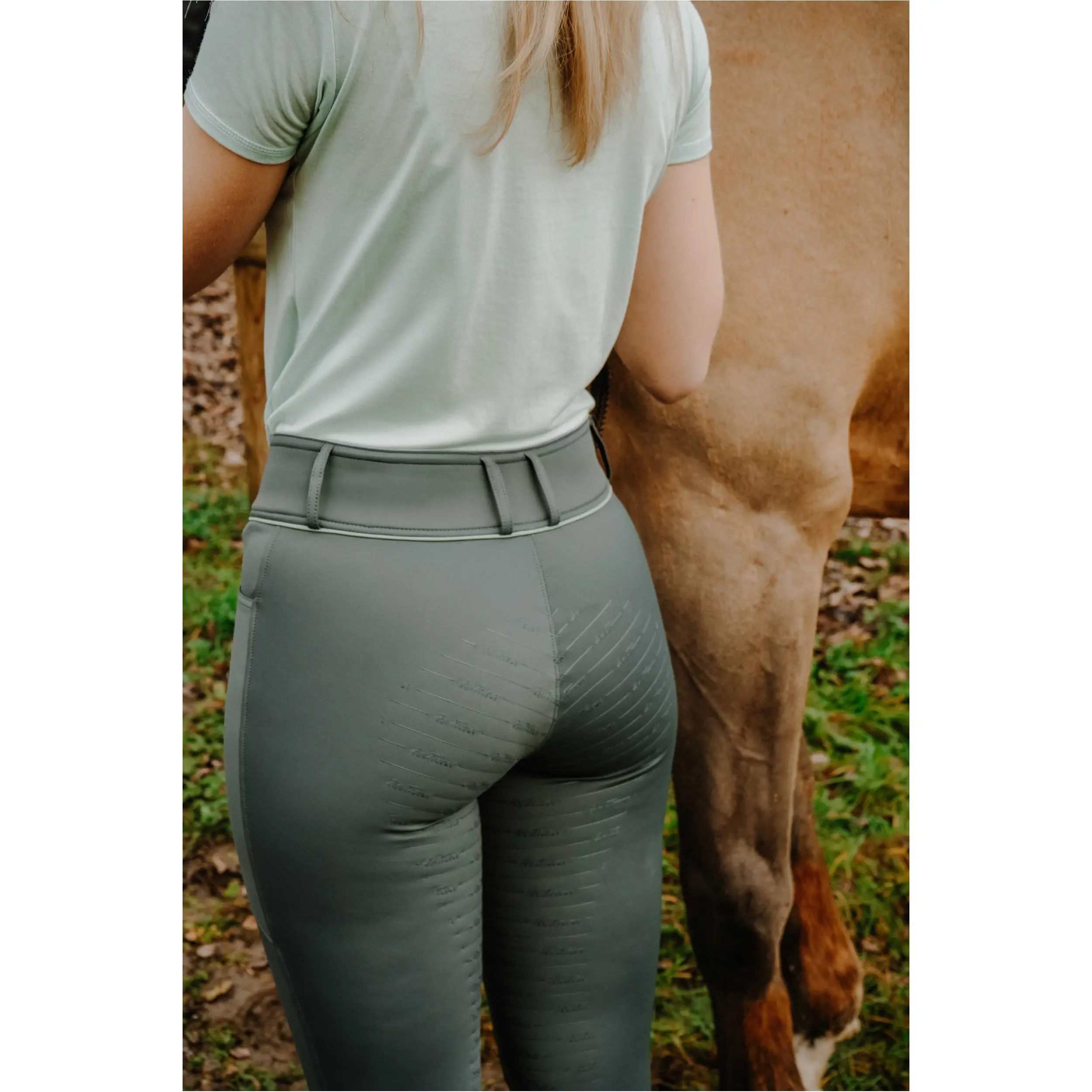 Damen Reithose Silikon Vollbesatz Je t’aime EK-ELSA khaki