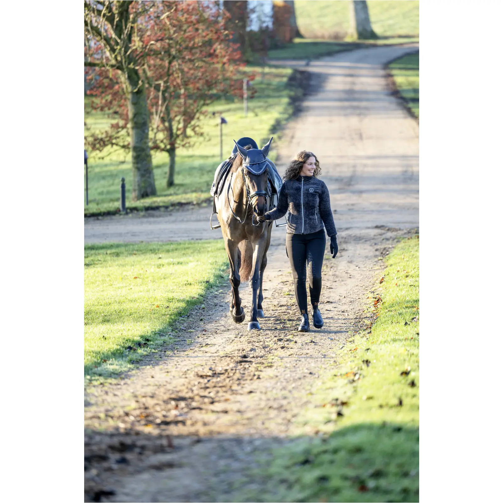 Winter Damen Reitleggings Silikon Vollbesatz SAFINA schwarz