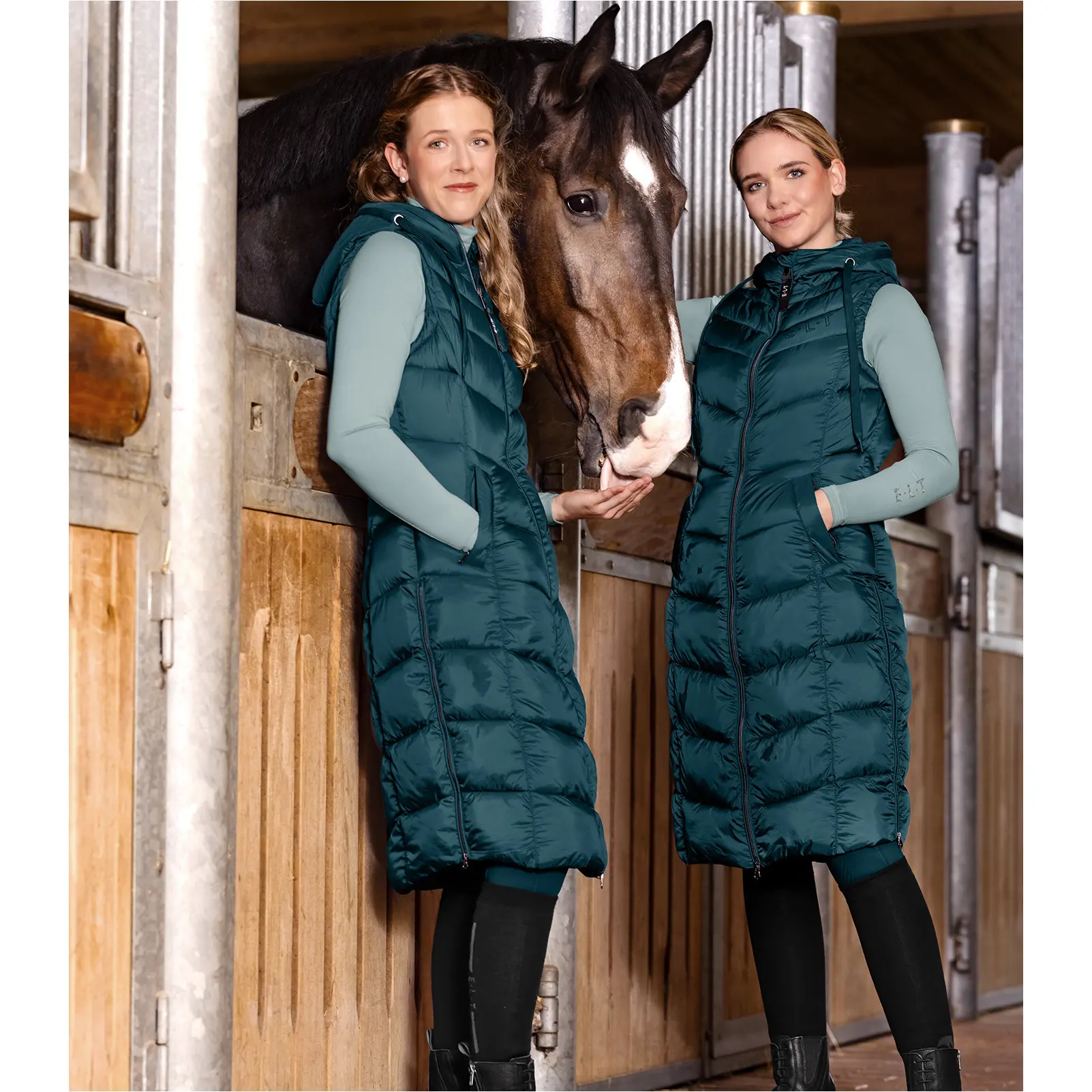 Damen Lightweight Longweste OSTENDE petrolblau