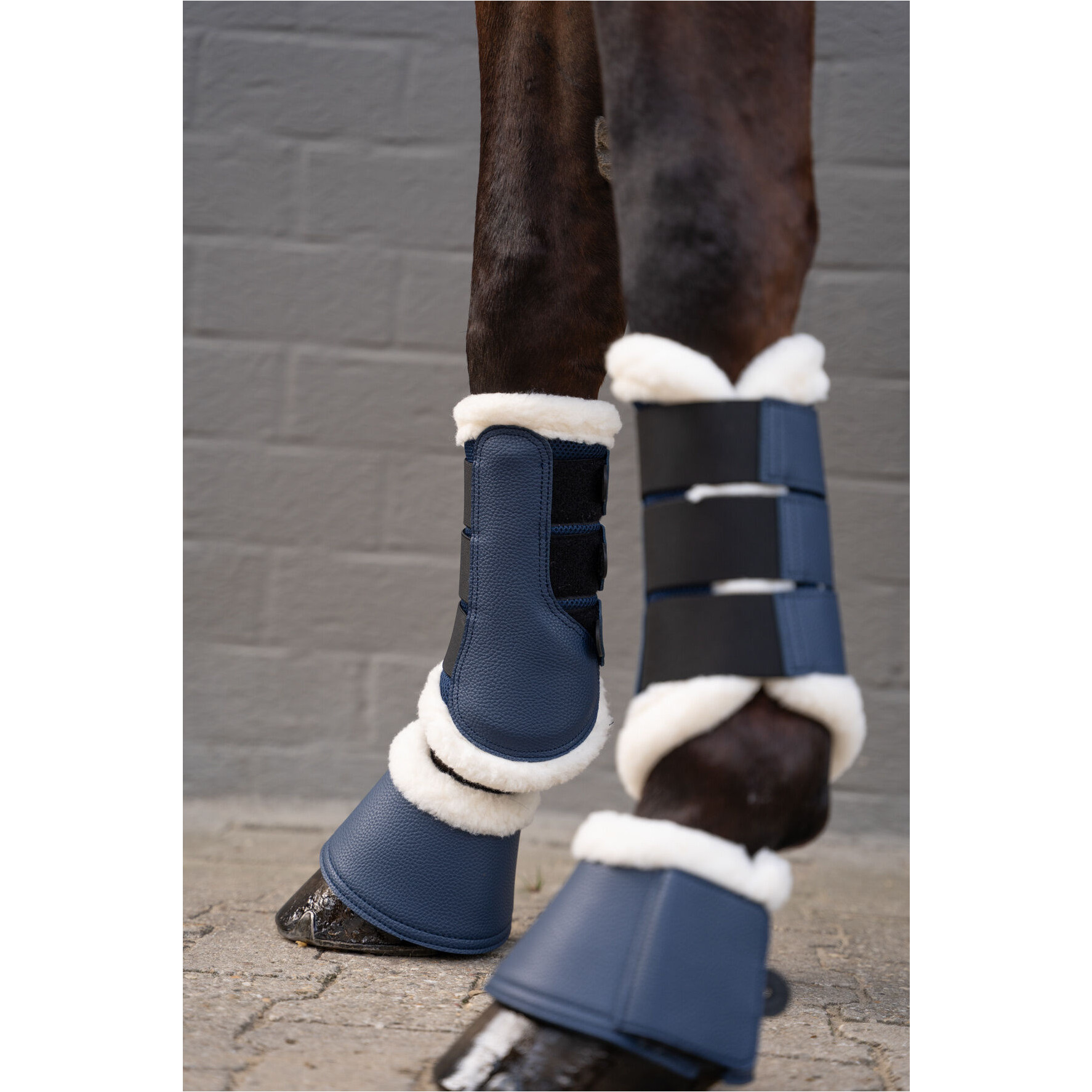 Gamaschen mit Fell COMFORT PREMIUM MESH dunkelblau