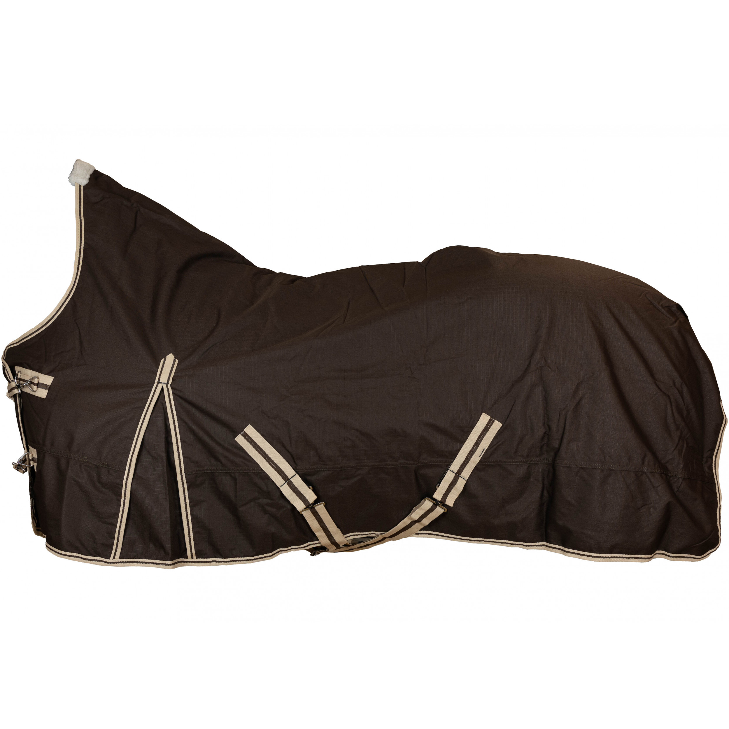 Winterdecke High Neck 200g Füllung 600D BASICLINE dunkelbraun