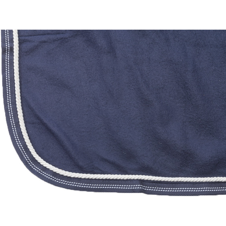 Abschwitzdecke mit abnehmbarem Brustlatz marine/weiß