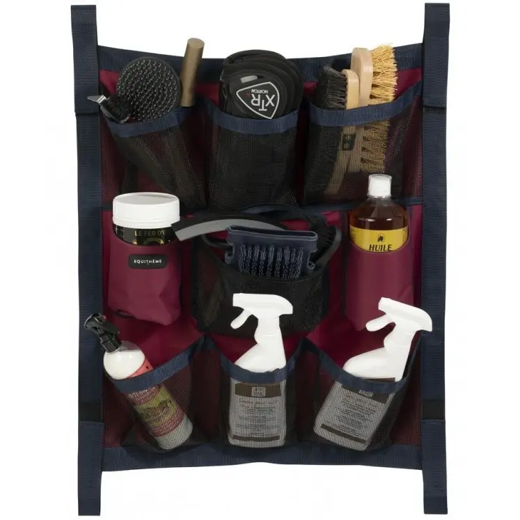 Boxentasche bordeauxrot/marineblau 58x64cm