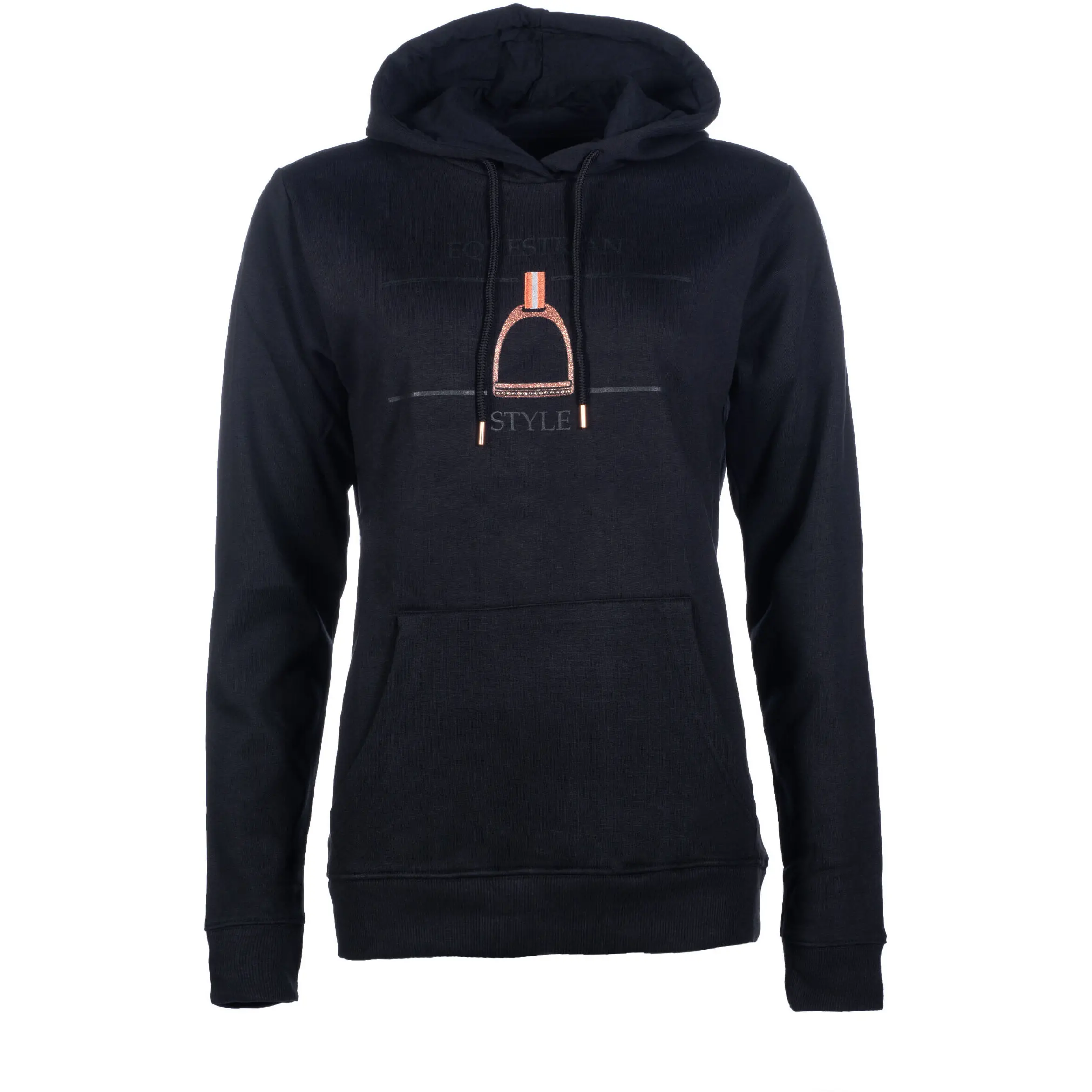 Damen Hoody EQUINE SPORTS STYLE schwarz/rosegold